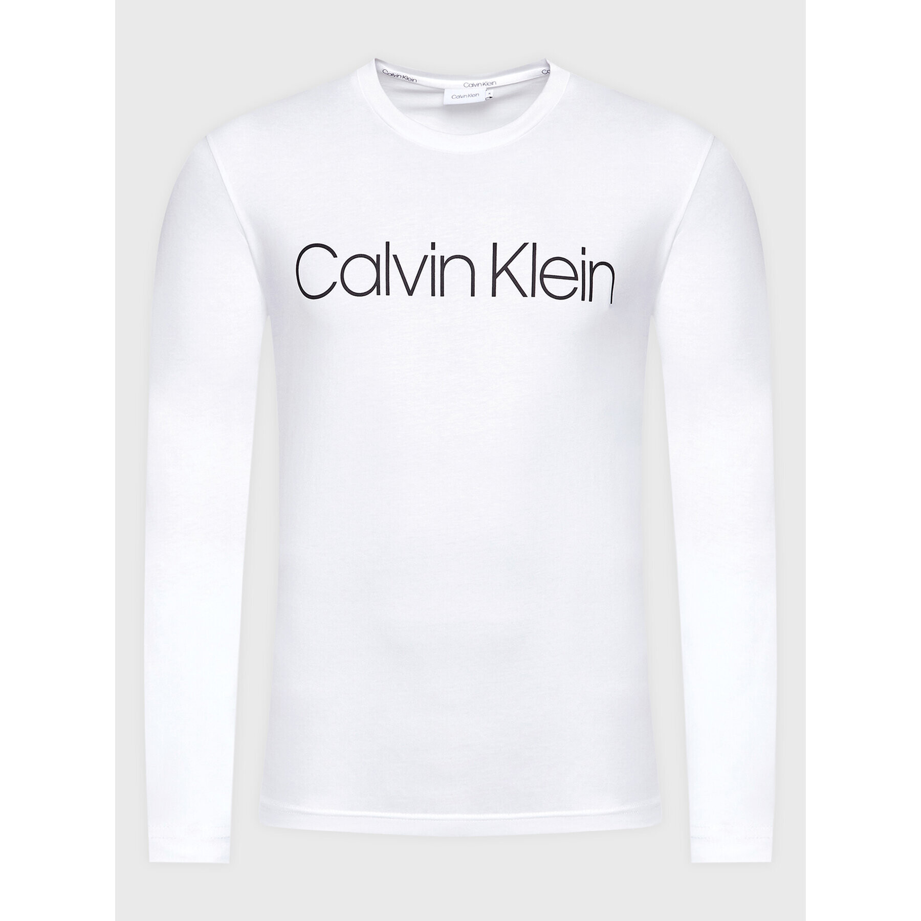 Calvin Klein Тениска с дълъг ръкав K10K104690 Бял Regular Fit - Pepit.bg