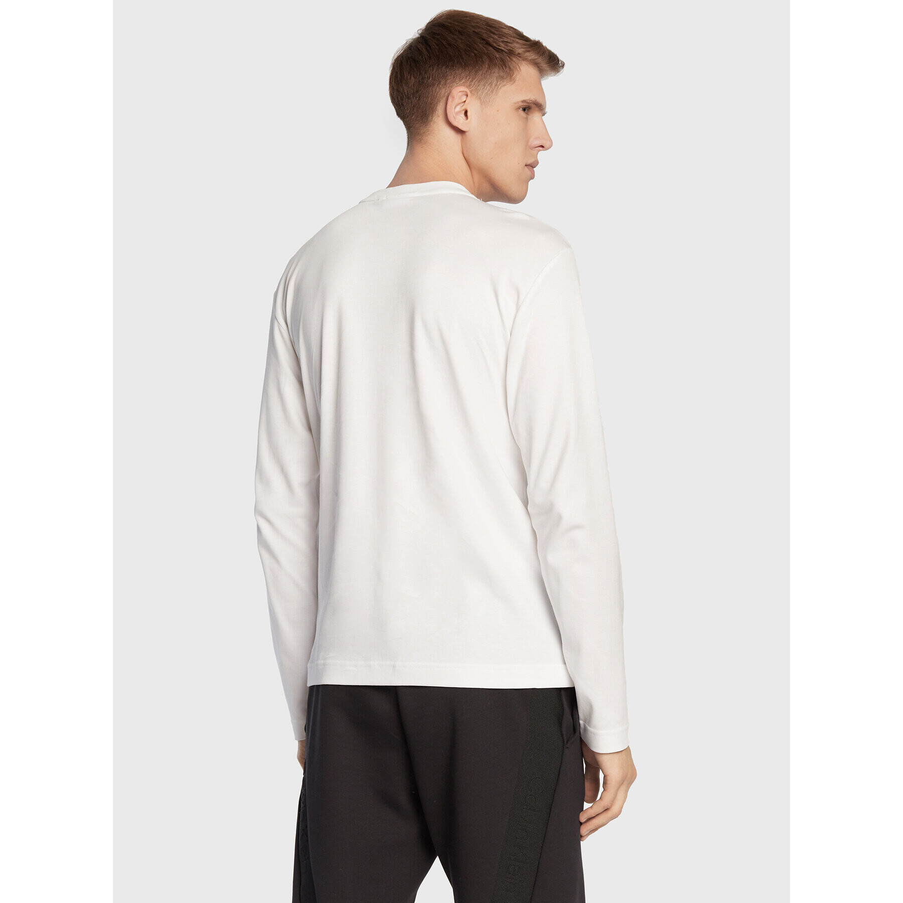 Calvin Klein Тениска с дълъг ръкав K10K110629 Бял Regular Fit - Pepit.bg