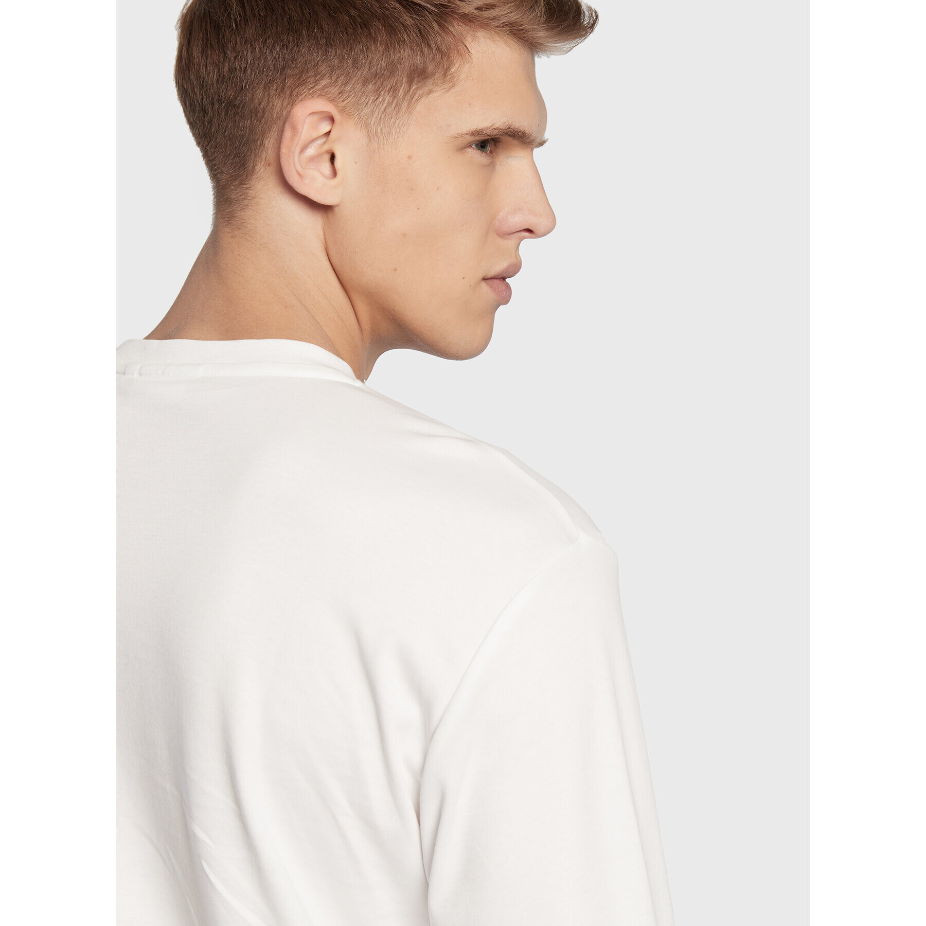 Calvin Klein Тениска с дълъг ръкав K10K110629 Бял Regular Fit - Pepit.bg