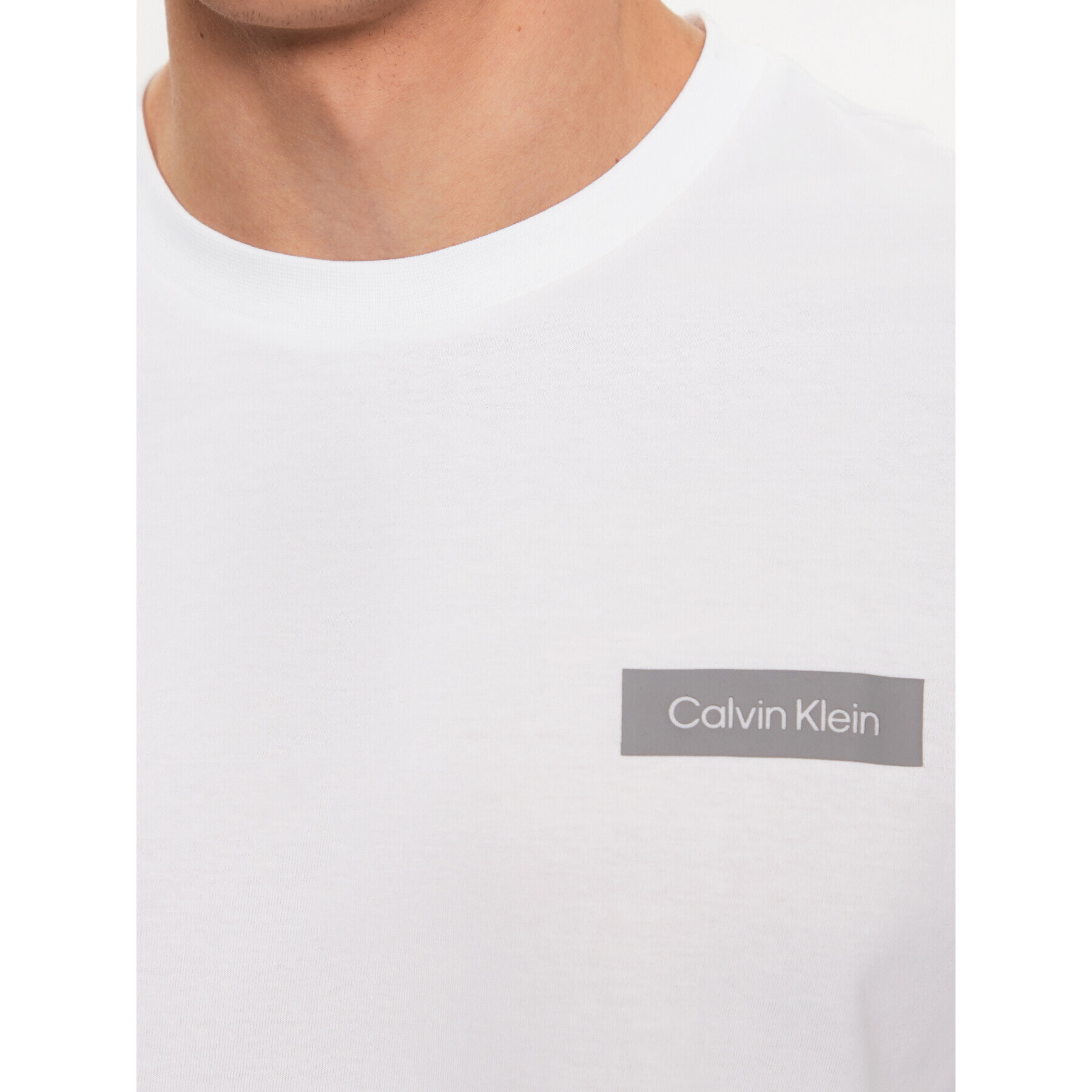 Calvin Klein Тениска с дълъг ръкав K10K112157 Бял Regular Fit - Pepit.bg