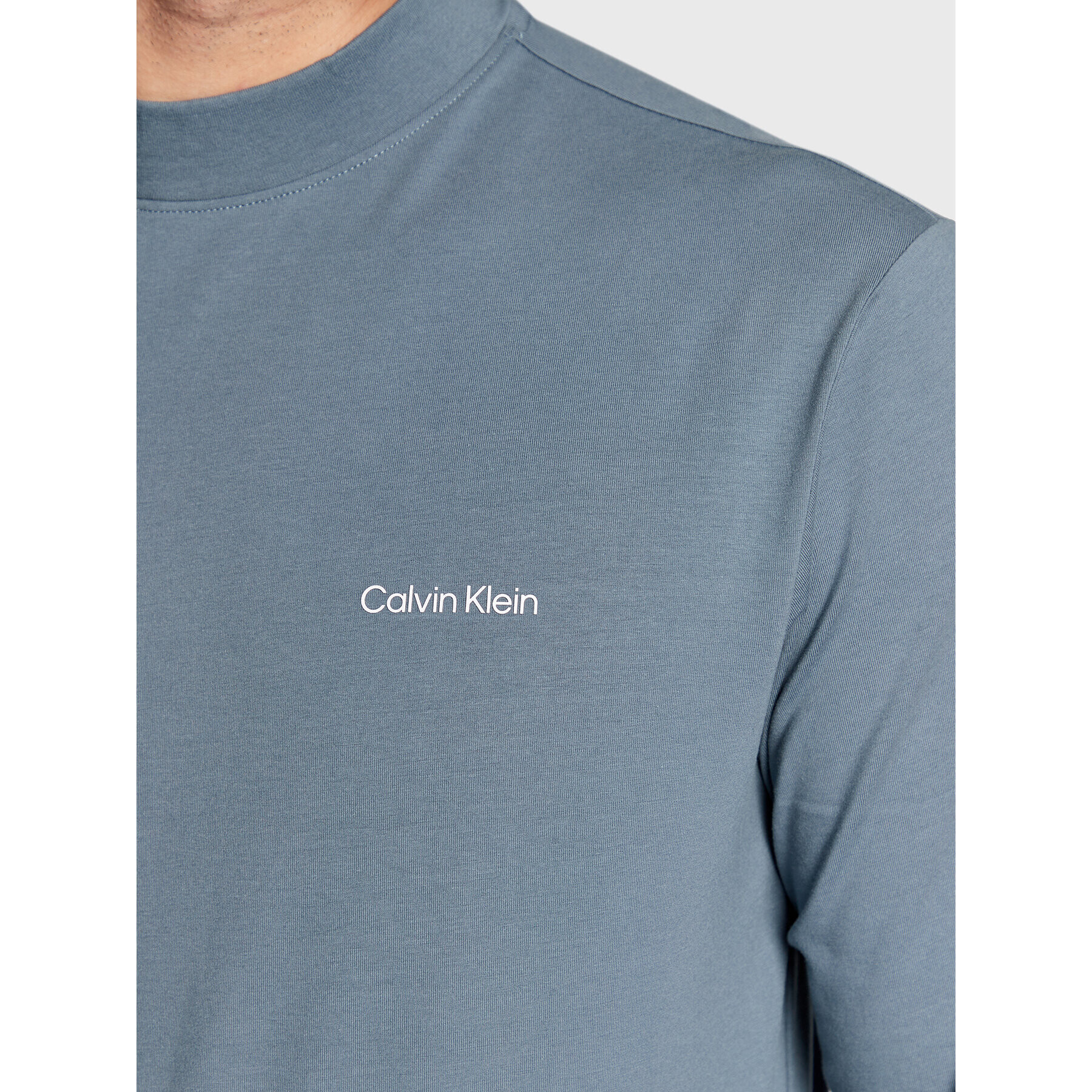Calvin Klein Тениска с дълъг ръкав Micro Logo K10K110179 Син Regular Fit - Pepit.bg