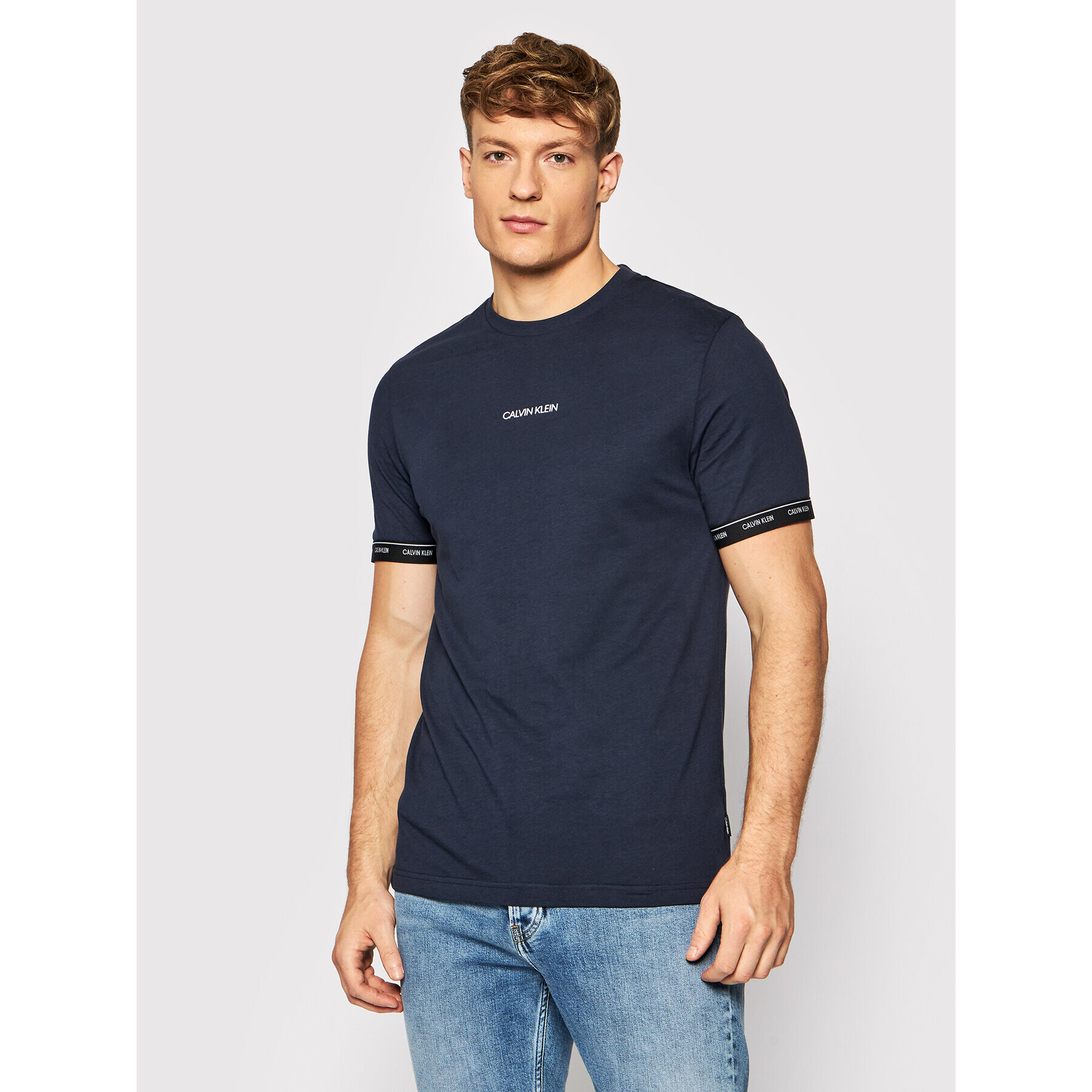 Calvin Klein Тишърт Archive Logo K10K108185 Тъмносин Regular Fit - Pepit.bg