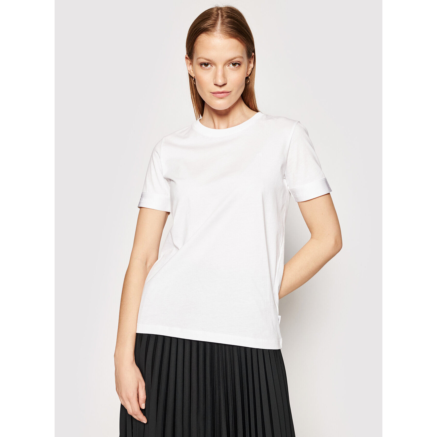 Calvin Klein Тишърт Athleisure K20K202188 Бял Regular Fit - Pepit.bg