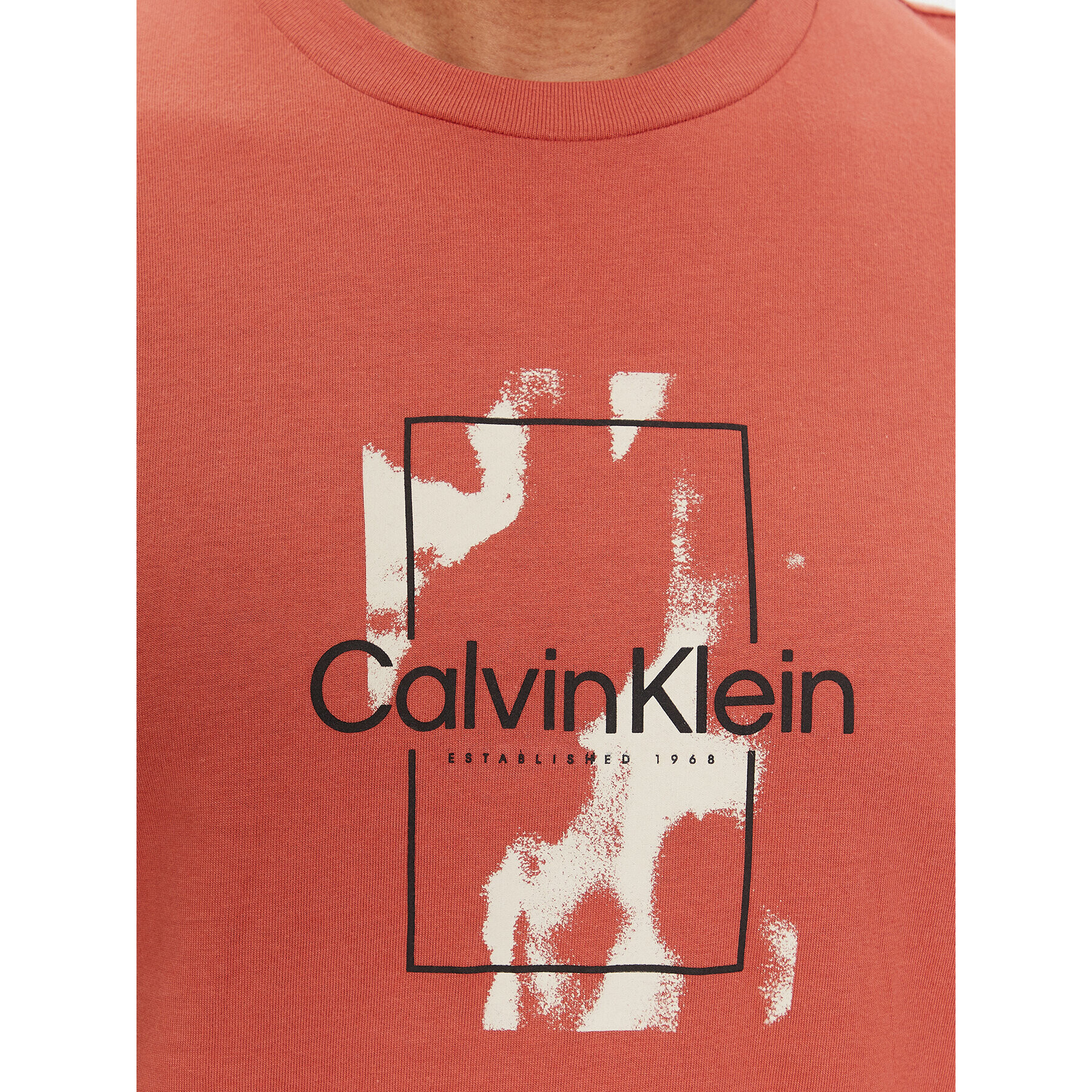 Calvin Klein Тишърт Camo Logo K10K112401 Оранжев Regular Fit - Pepit.bg