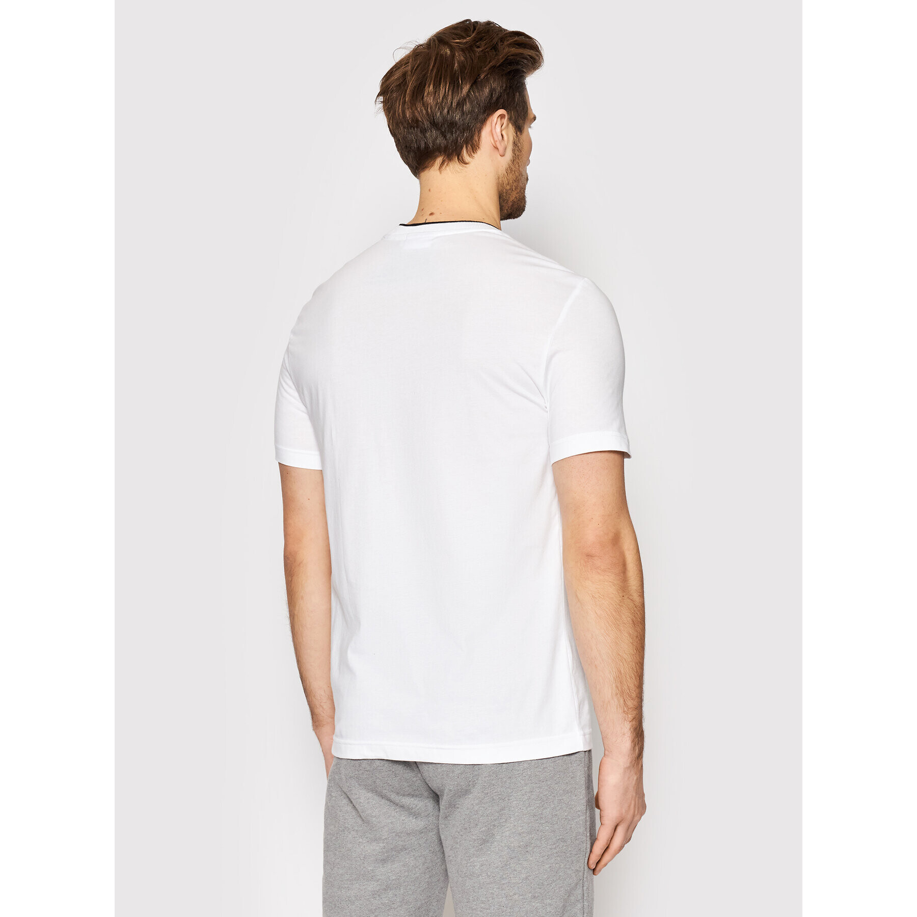 Calvin Klein Тишърт Center Logo K10K107845 Бял Regular Fit - Pepit.bg