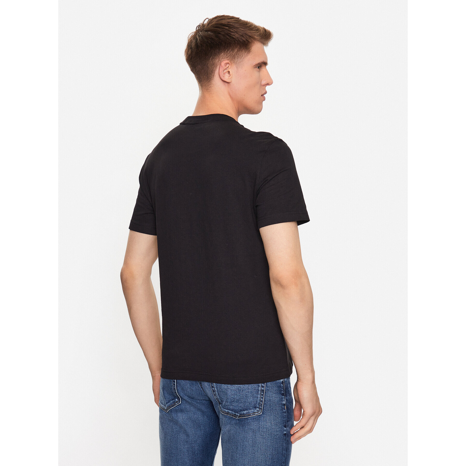 Calvin Klein Тишърт Contrast Line Logo K10K111538 Черен Regular Fit - Pepit.bg