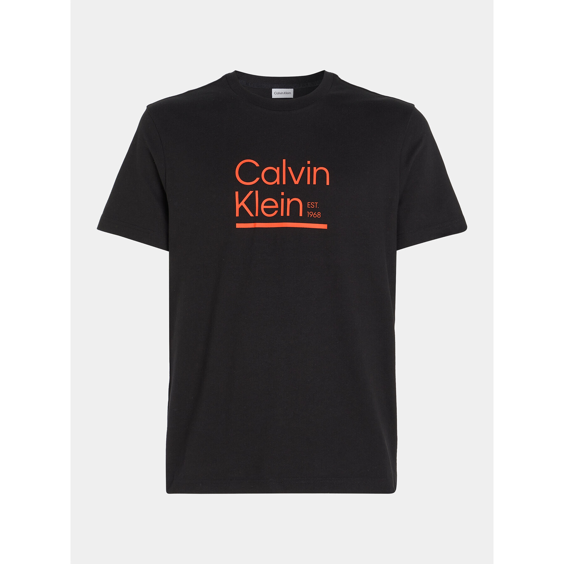 Calvin Klein Тишърт Contrast Line Logo K10K111538 Черен Regular Fit - Pepit.bg