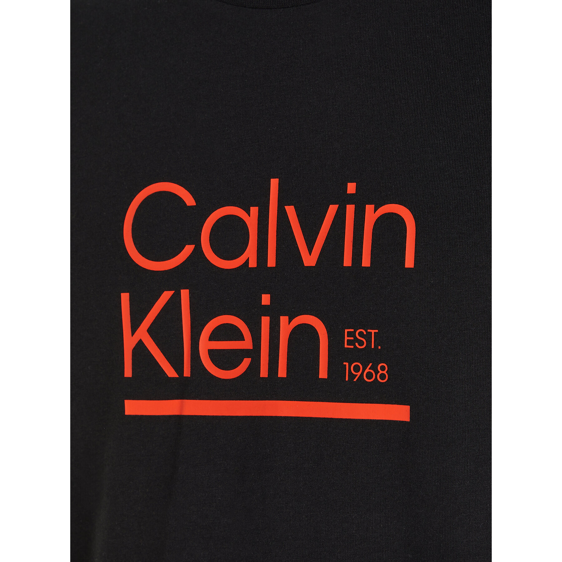 Calvin Klein Тишърт Contrast Line Logo K10K111538 Черен Regular Fit - Pepit.bg