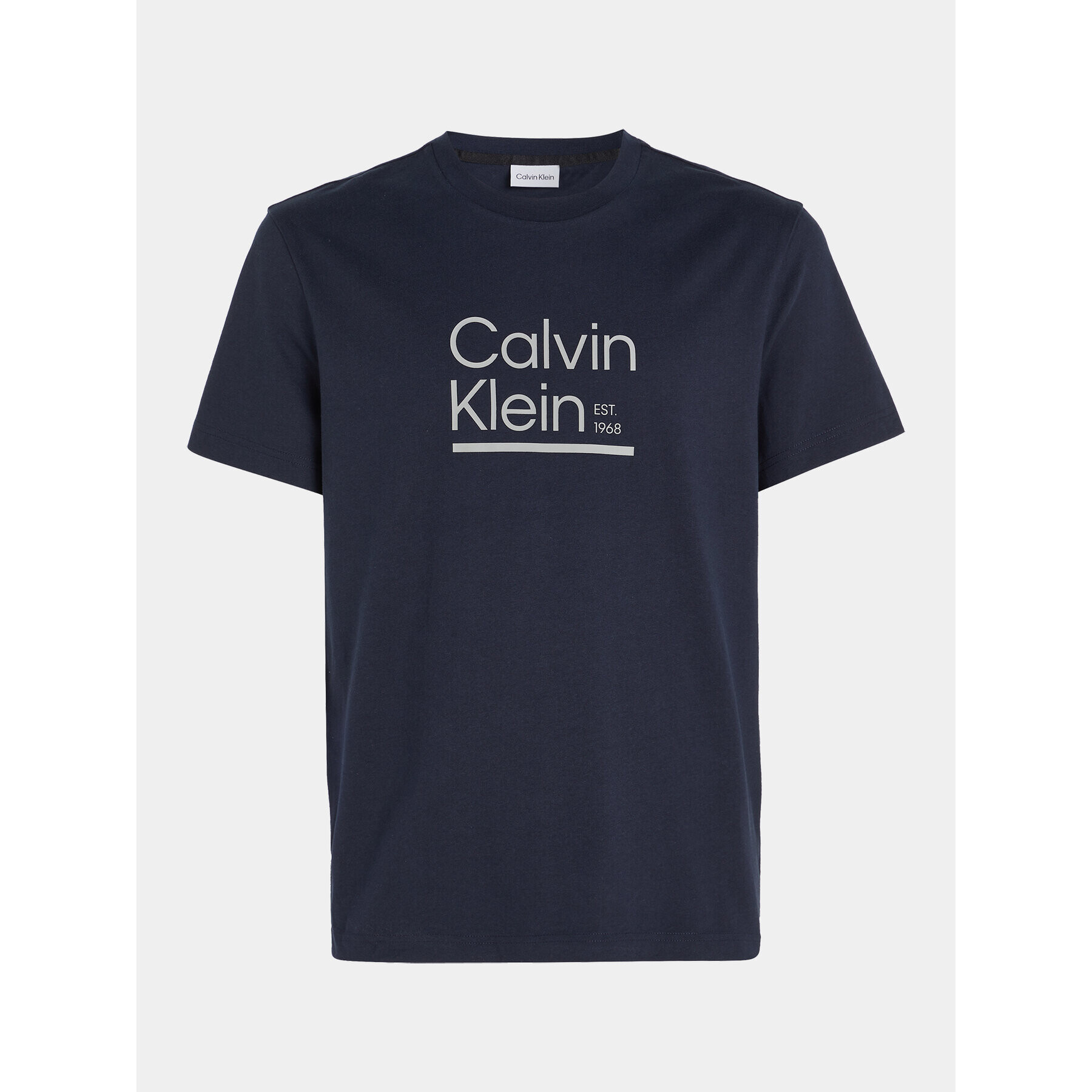 Calvin Klein Тишърт Contrast Line Logo K10K111538 Тъмносин Regular Fit - Pepit.bg