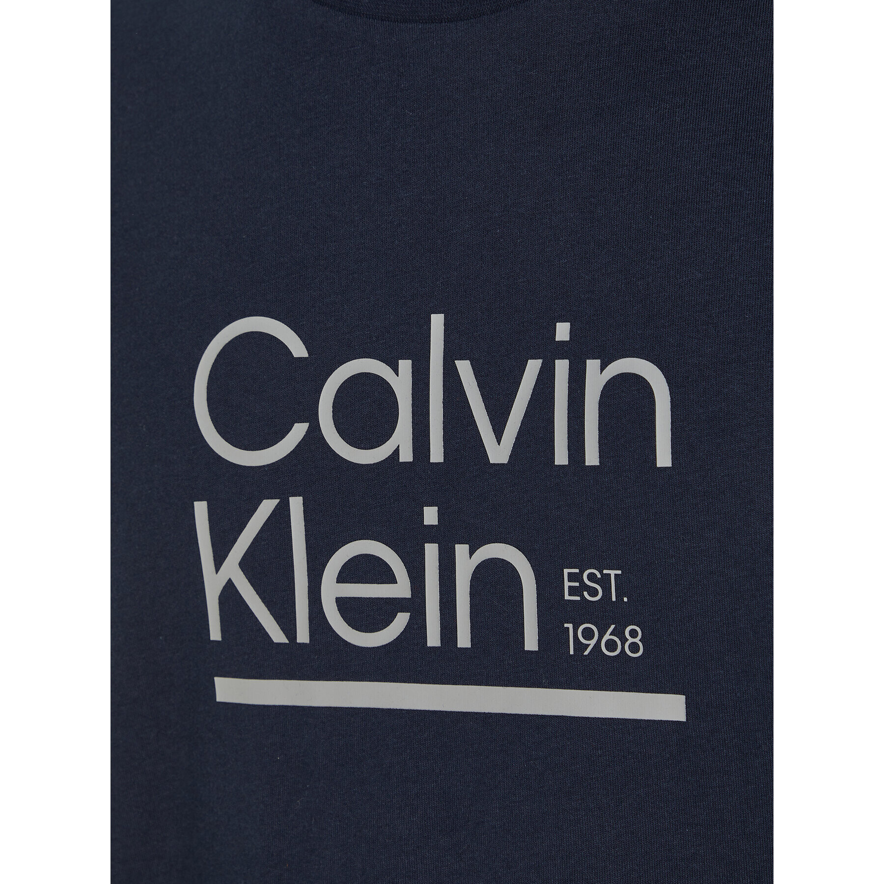 Calvin Klein Тишърт Contrast Line Logo K10K111538 Тъмносин Regular Fit - Pepit.bg