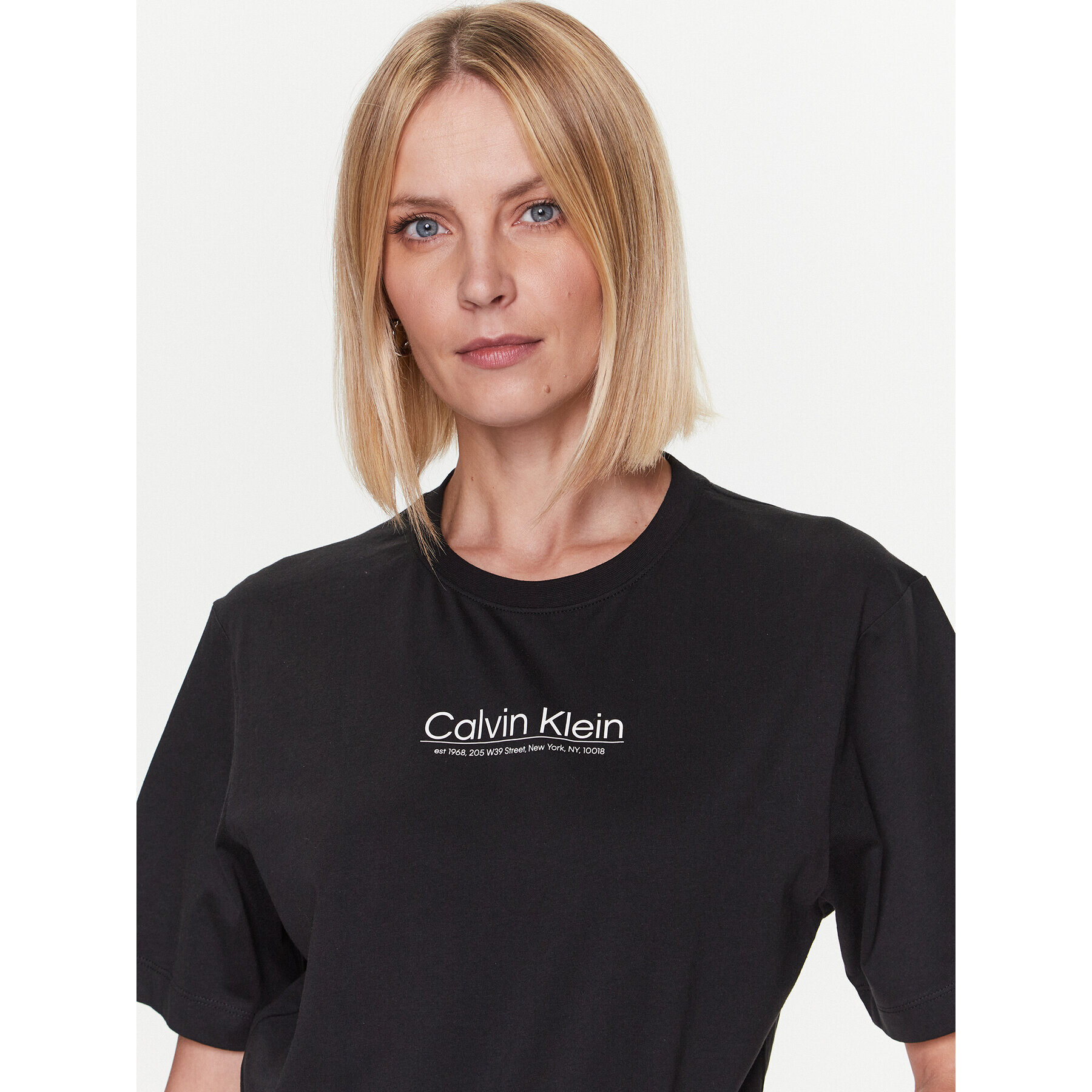 Calvin Klein Тишърт Coordinates Logo Graphic K20K204996 Черен Regular Fit - Pepit.bg