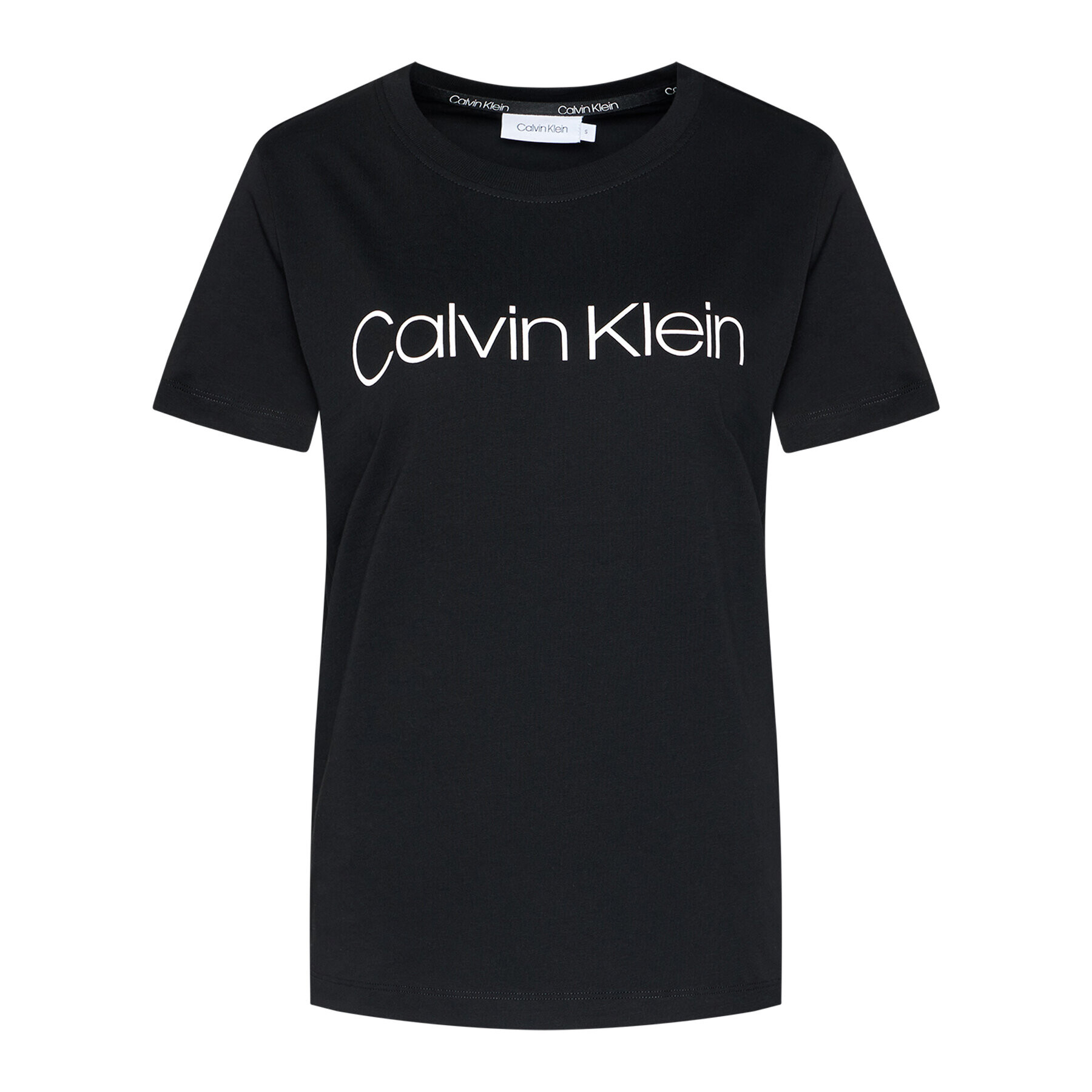 Calvin Klein Тишърт Core Logo K20K202142 Черен Regular Fit - Pepit.bg