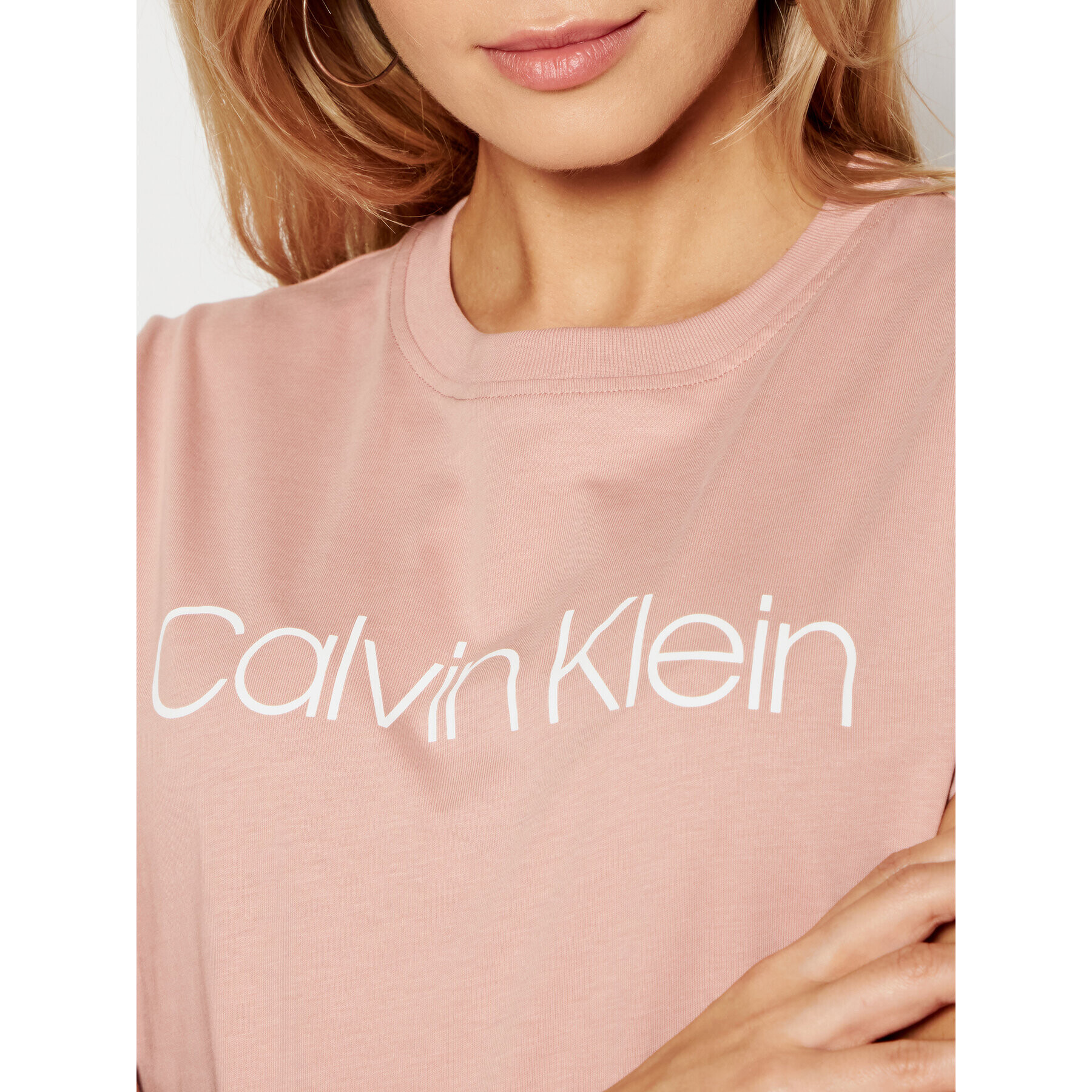 Calvin Klein Тишърт Core Logo K20K202142 Розов Regular Fit - Pepit.bg