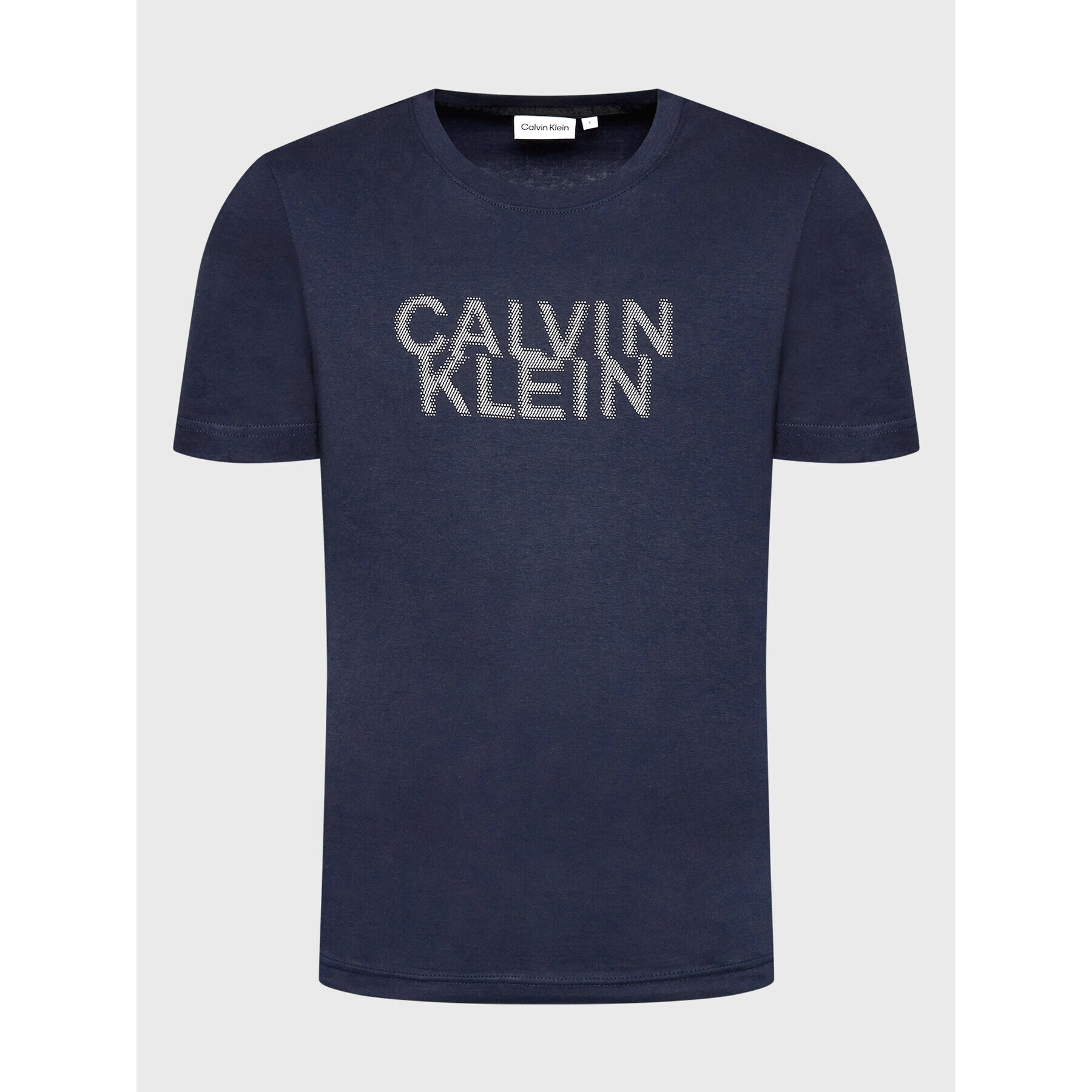 Calvin Klein Тишърт Distorted K10K110113 Тъмносин Regular Fit - Pepit.bg