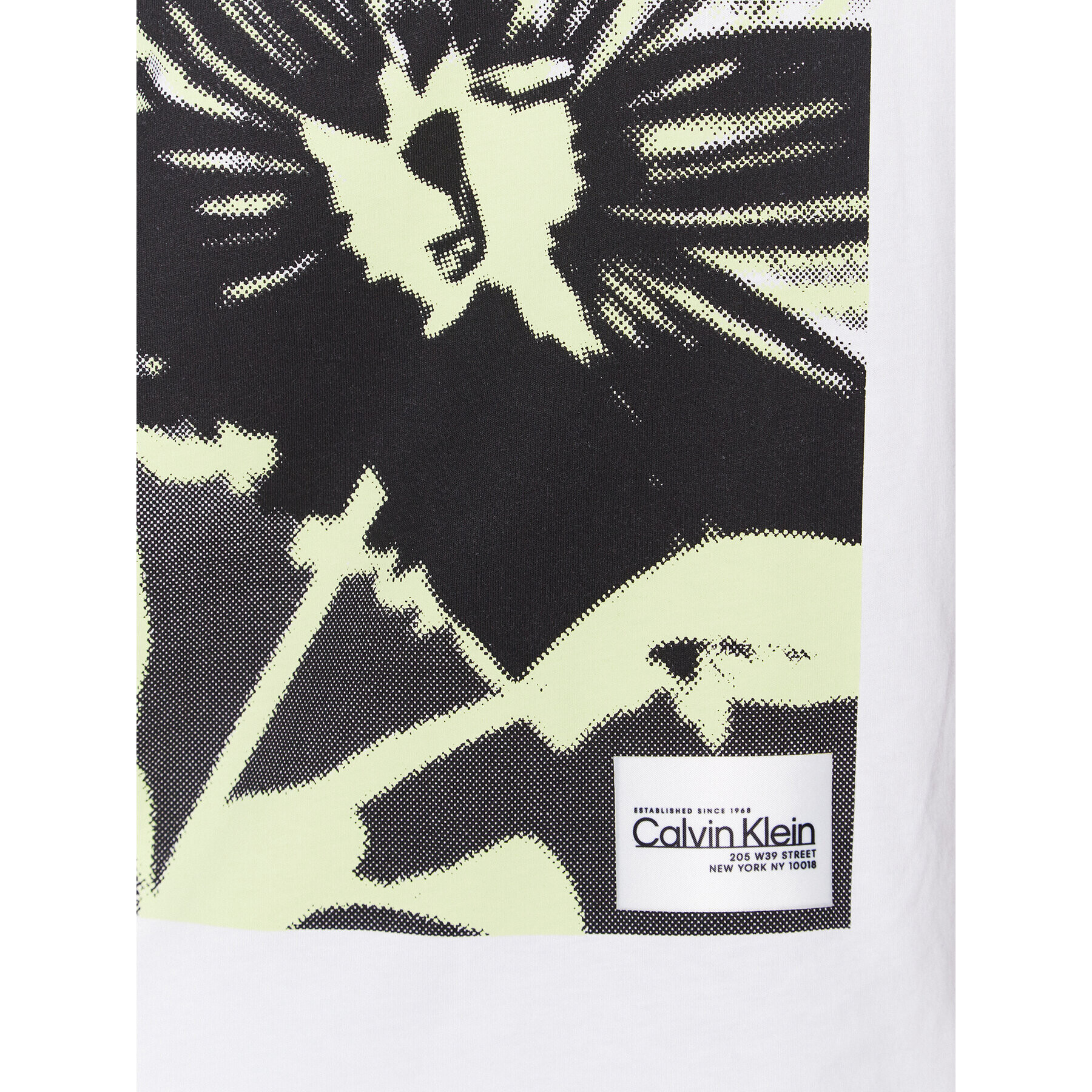 Calvin Klein Тишърт Flower Print K20K205317 Бял Regular Fit - Pepit.bg