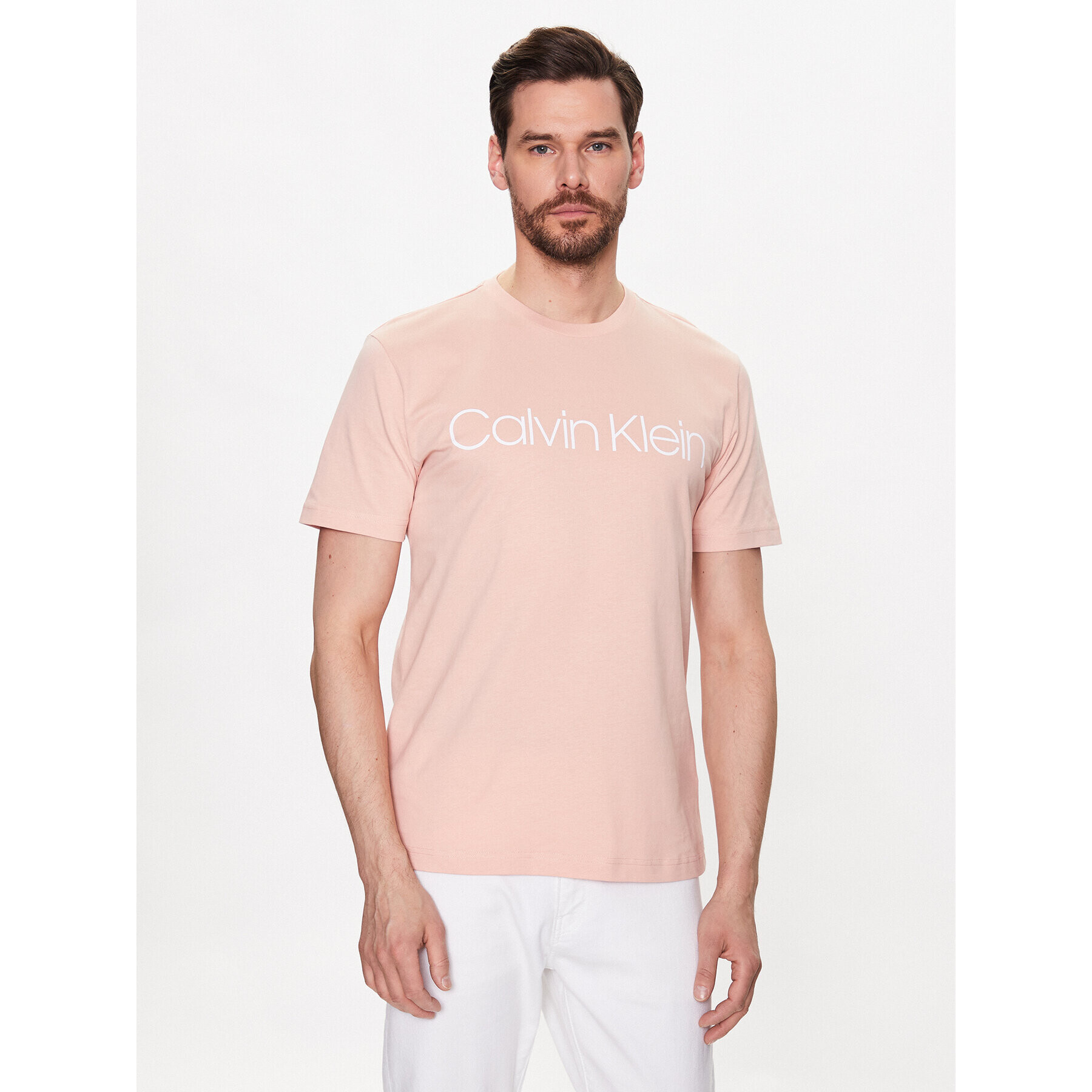 Calvin Klein Тишърт Front Logo K10K103078 Оранжев Regular Fit - Pepit.bg