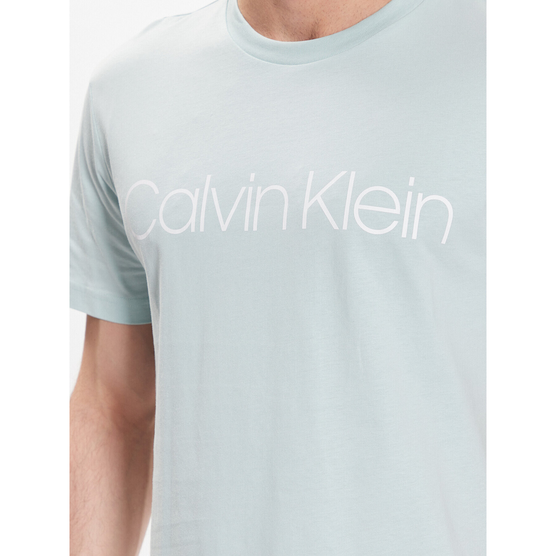 Calvin Klein Тишърт Front Logo K10K103078 Зелен Regular Fit - Pepit.bg