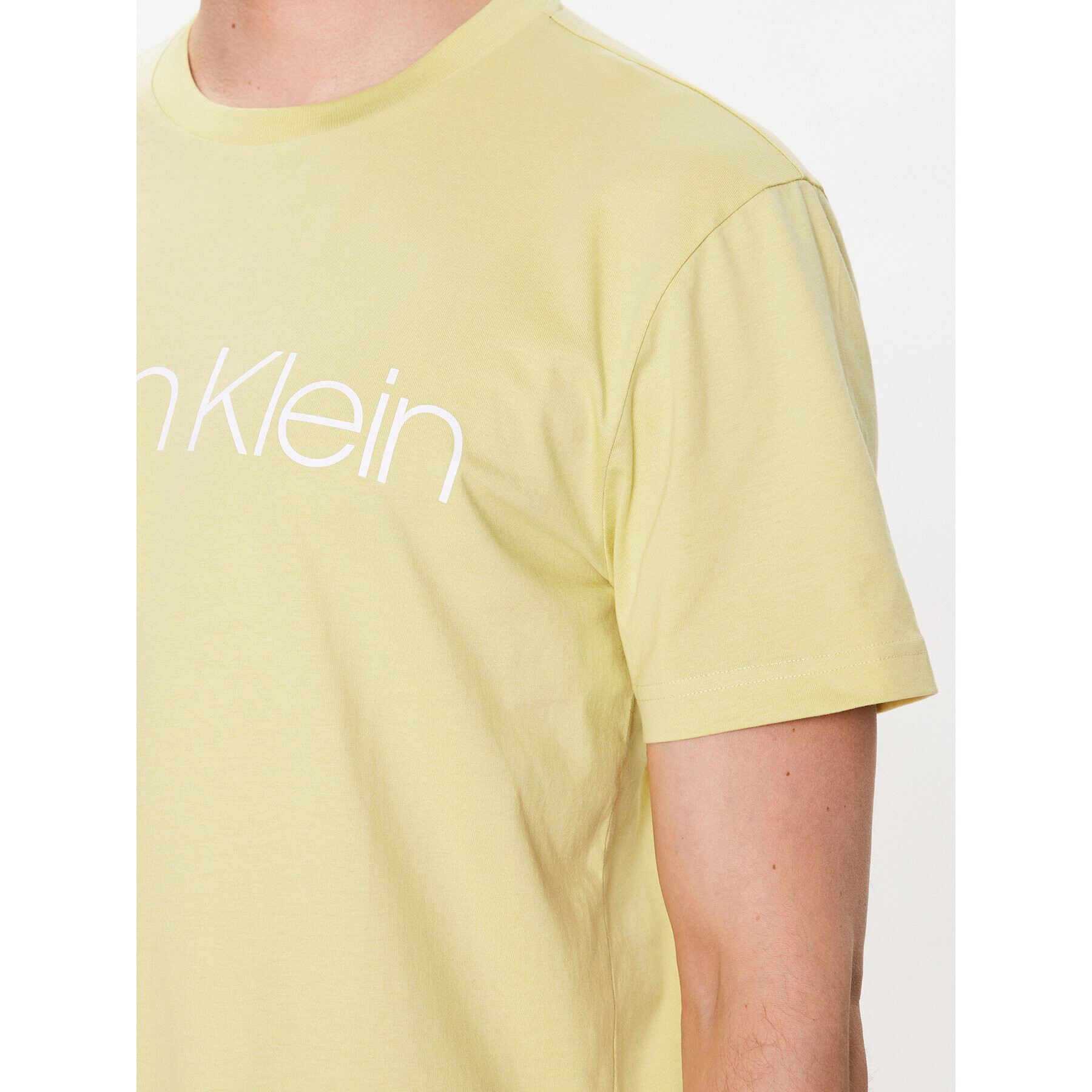 Calvin Klein Тишърт Front Logo K10K103078 Жълт Regular Fit - Pepit.bg