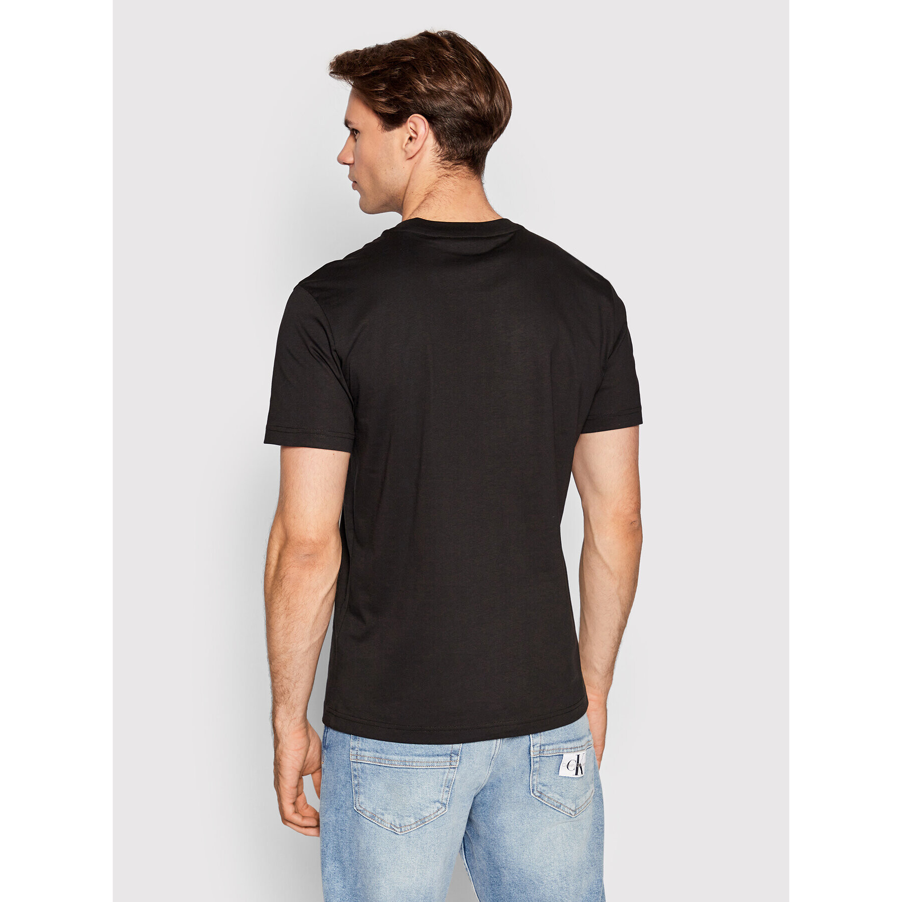 Calvin Klein Тишърт Front Logo K10K109802 Черен Regular Fit - Pepit.bg