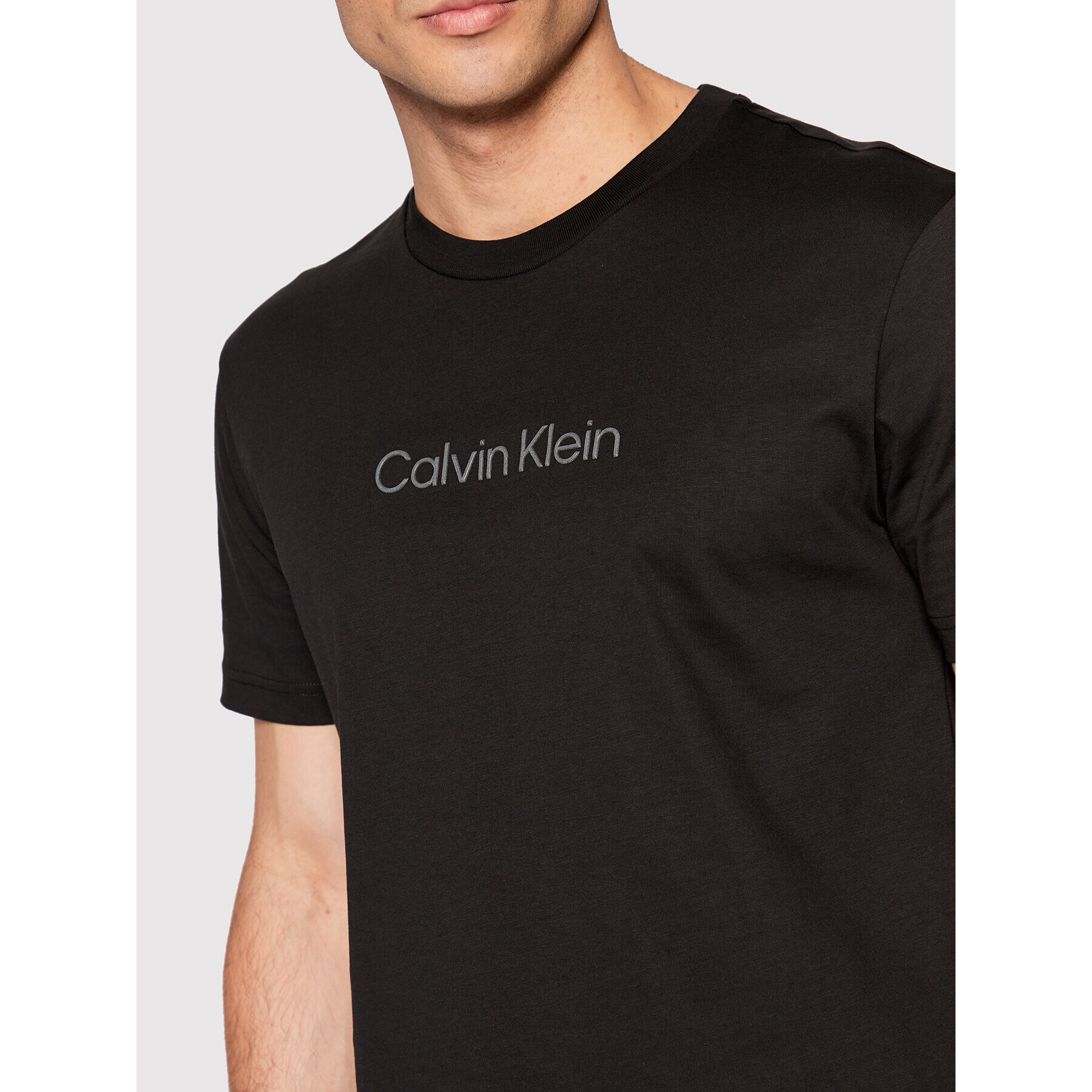 Calvin Klein Тишърт Front Logo K10K109802 Черен Regular Fit - Pepit.bg