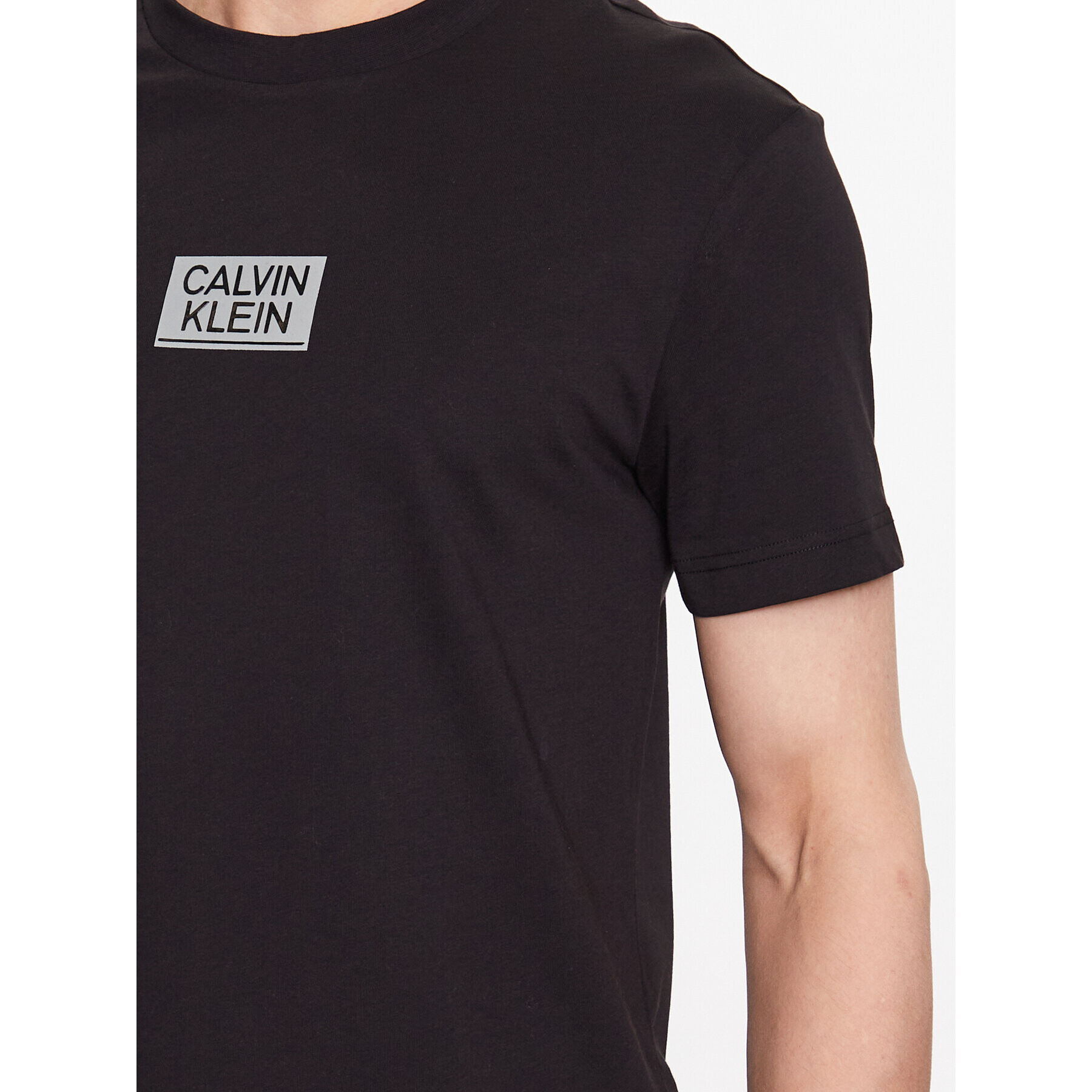 Calvin Klein Тишърт Gloss Stencil K10K111528 Черен Regular Fit - Pepit.bg