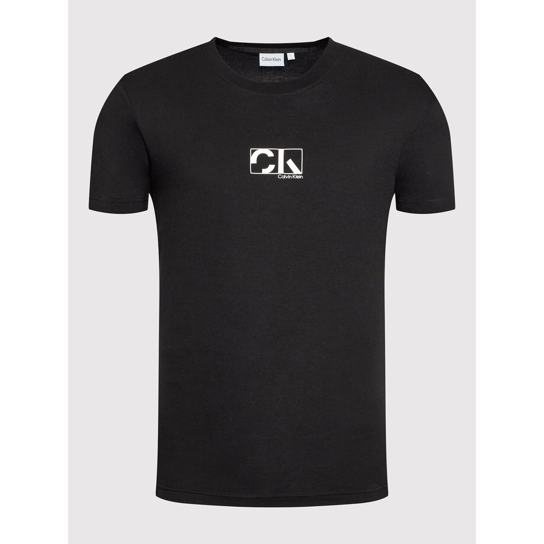 Calvin Klein Тишърт Graphic Box Logo K10K109799 Черен Regular Fit - Pepit.bg