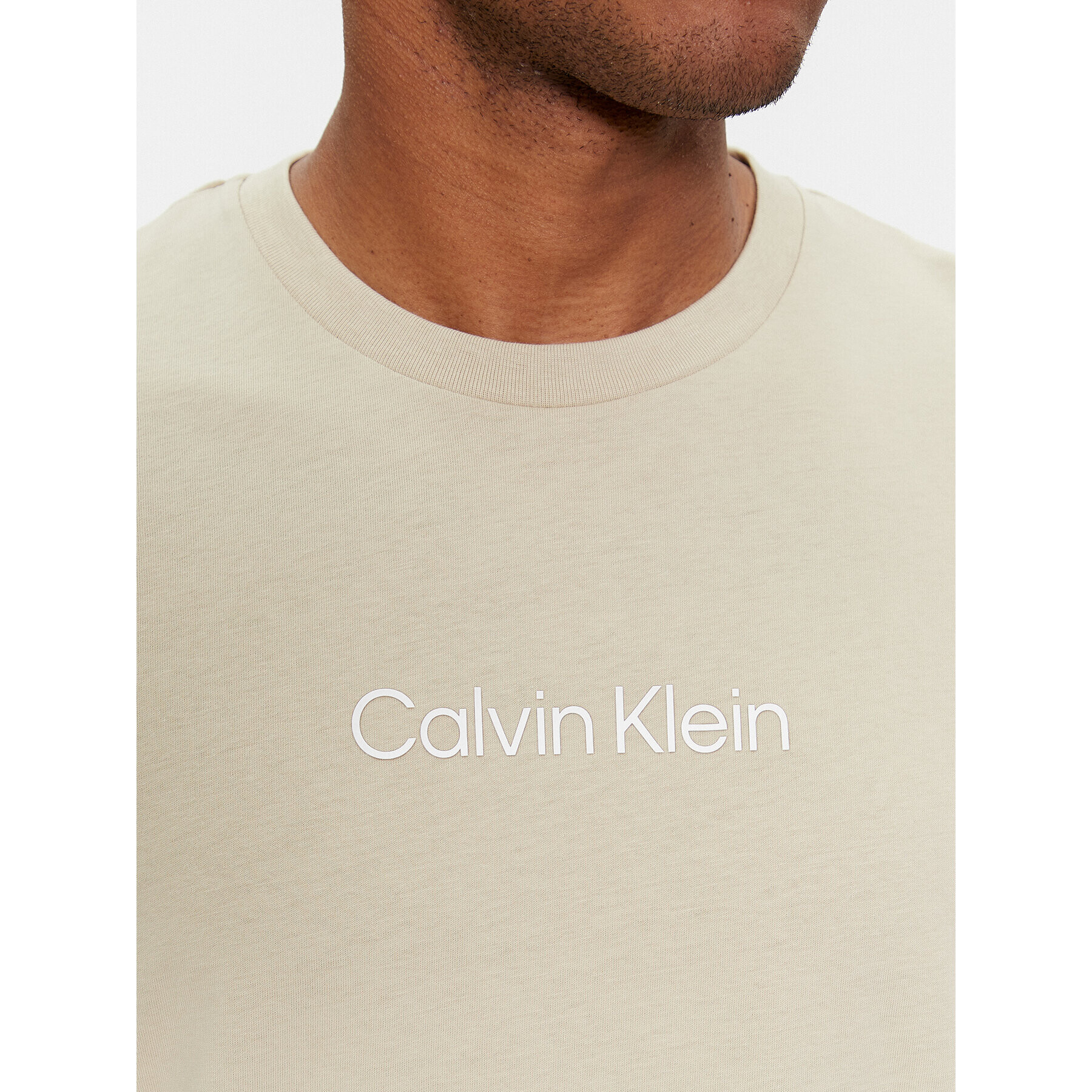 Calvin Klein Тишърт Hero K10K111346 Бежов Regular Fit - Pepit.bg