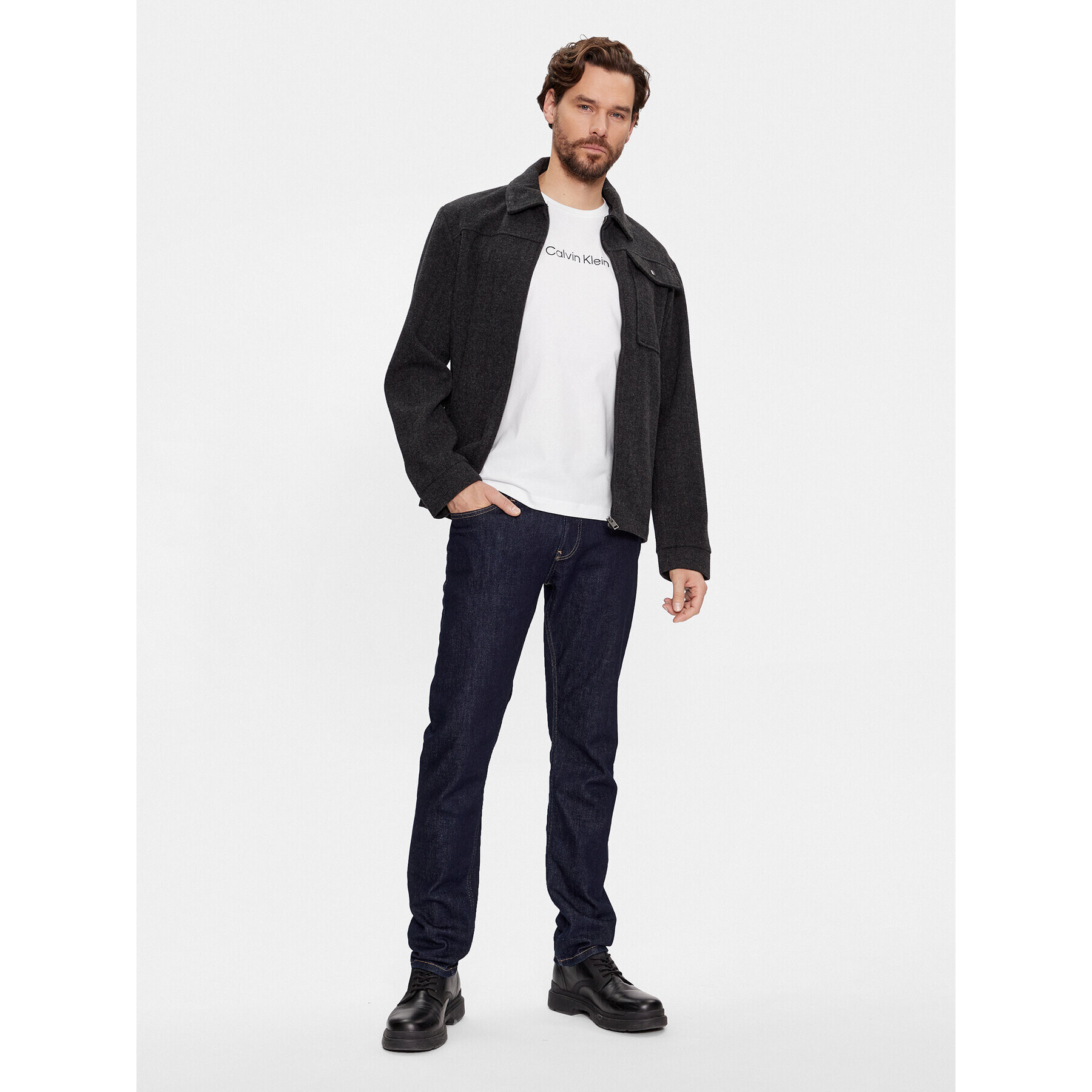 Calvin Klein Тишърт Hero K10K111346 Бял Regular Fit - Pepit.bg