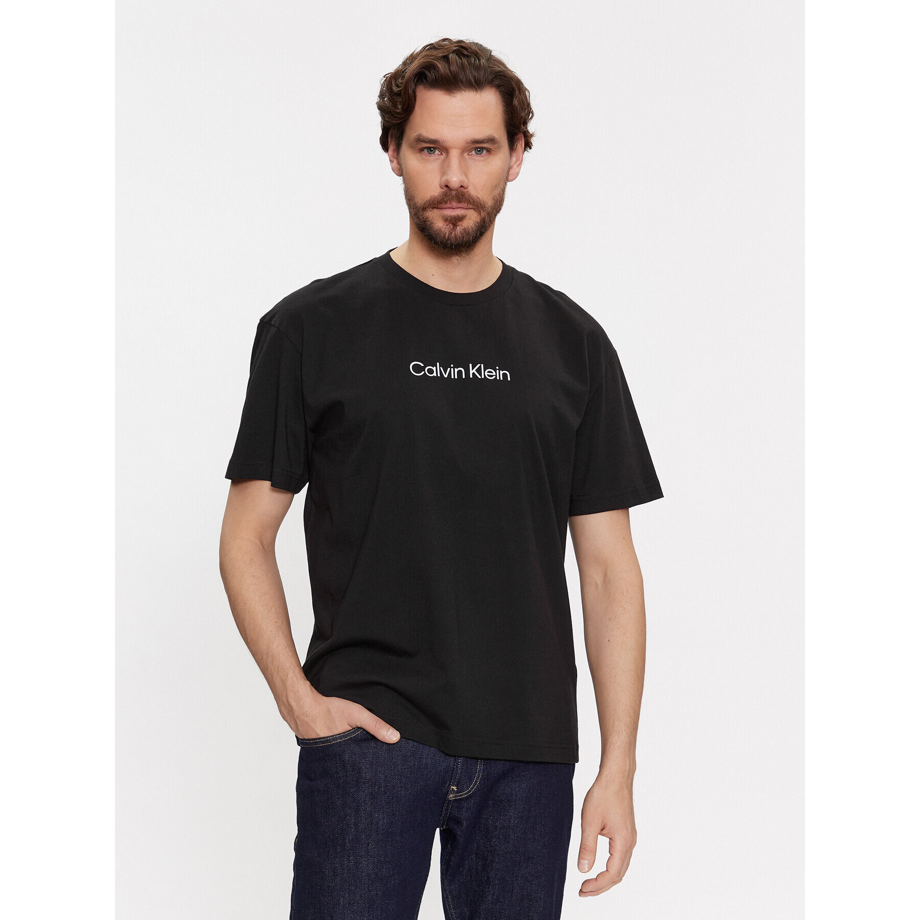 Calvin Klein Тишърт Hero K10K111346 Черен Regular Fit - Pepit.bg