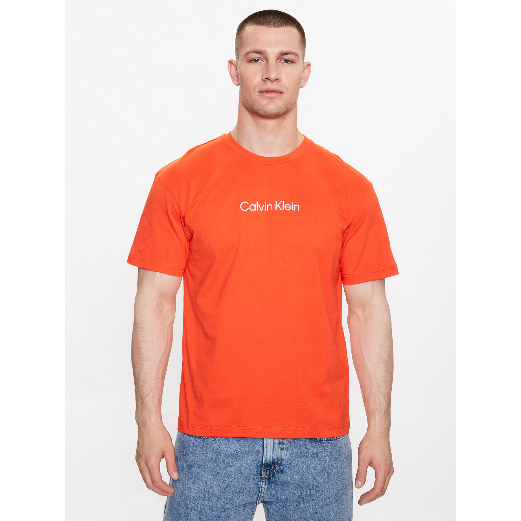 Calvin Klein Тишърт Hero K10K111346 Оранжев Regular Fit - Pepit.bg