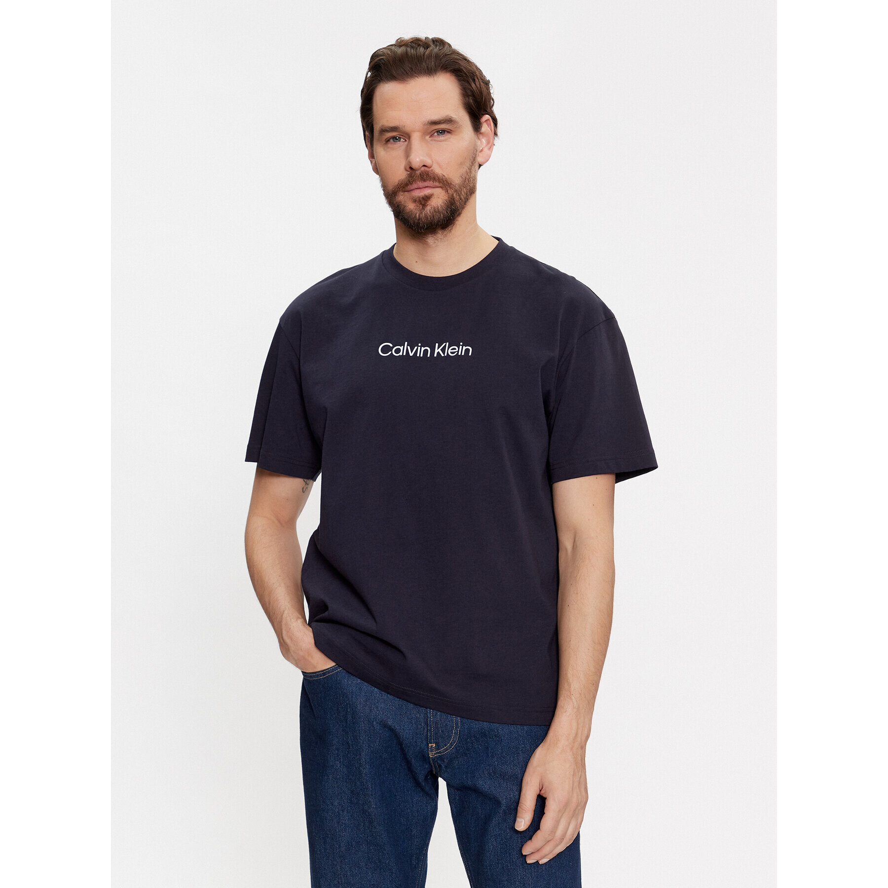Calvin Klein Тишърт Hero K10K111346 Син Regular Fit - Pepit.bg