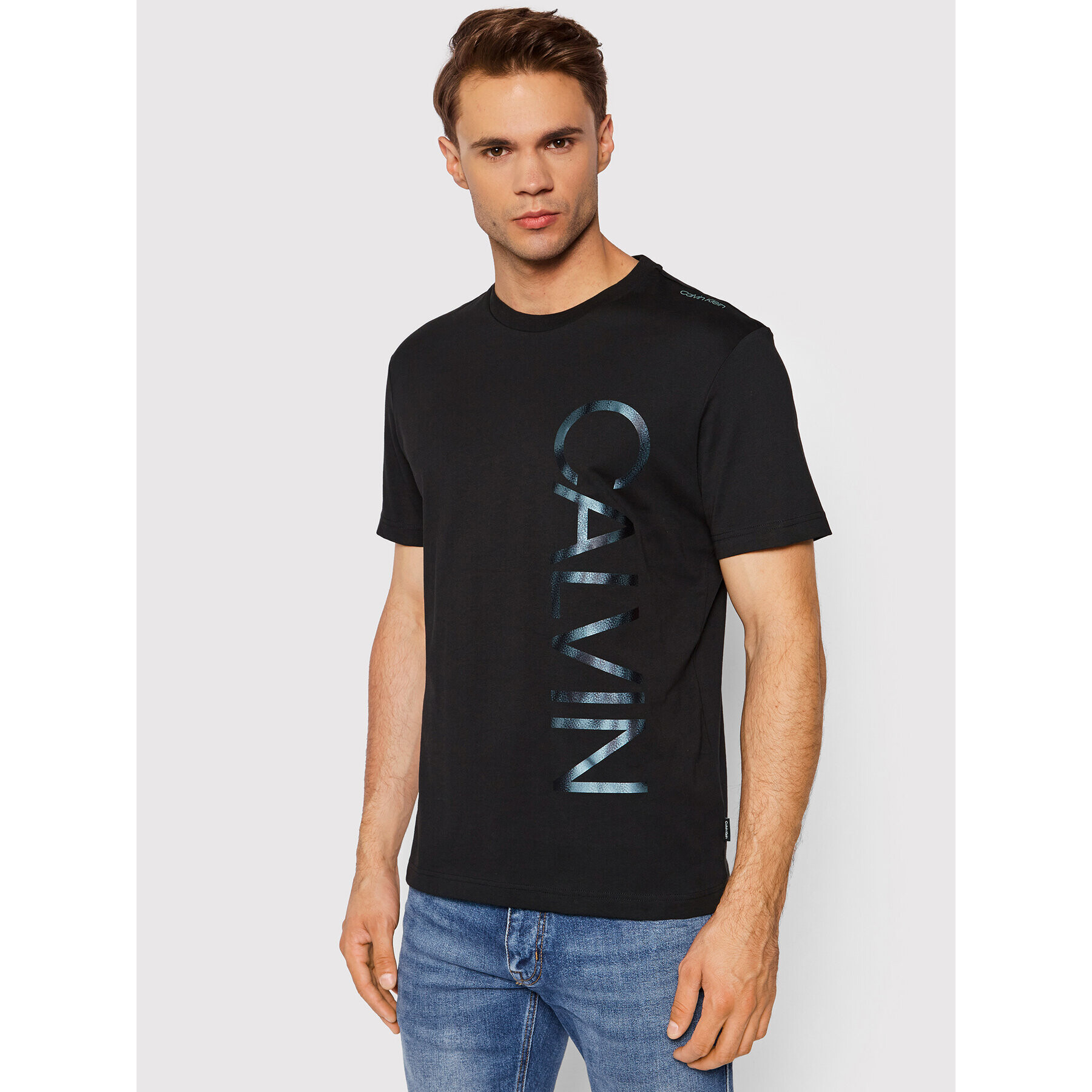 Calvin Klein Тишърт Iconic Abstract Logo K10K107691 Черен Regular Fit - Pepit.bg