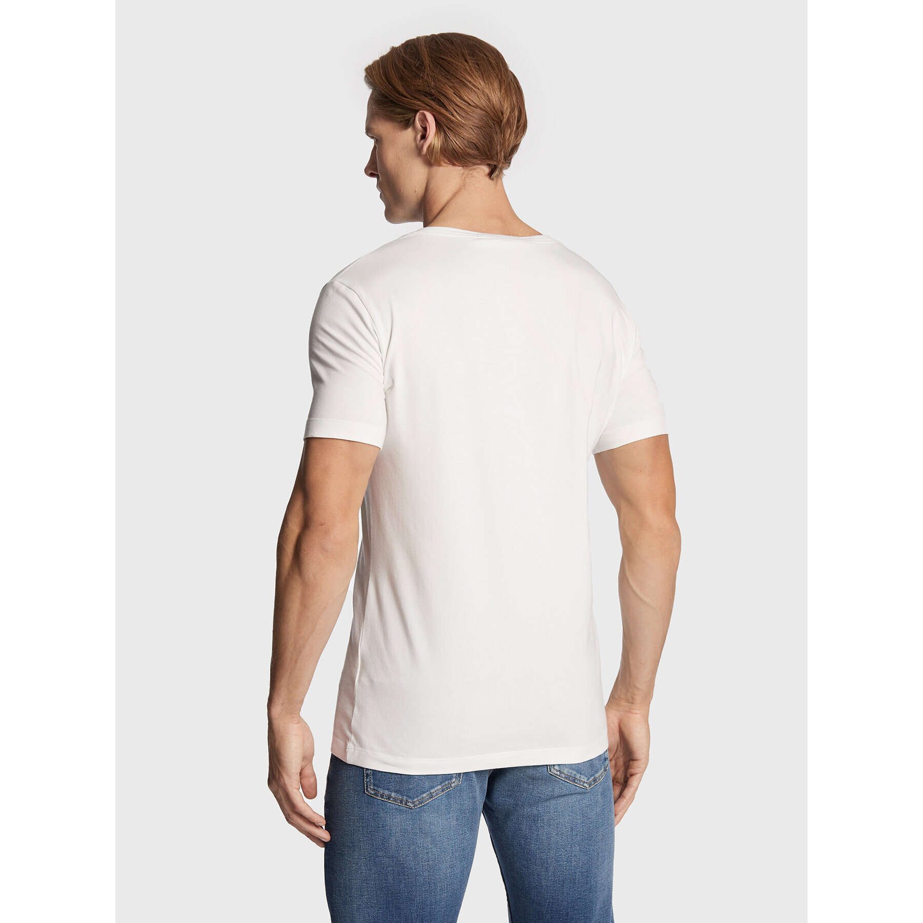 Calvin Klein Тишърт J30J320596 Бял Slim Fit - Pepit.bg