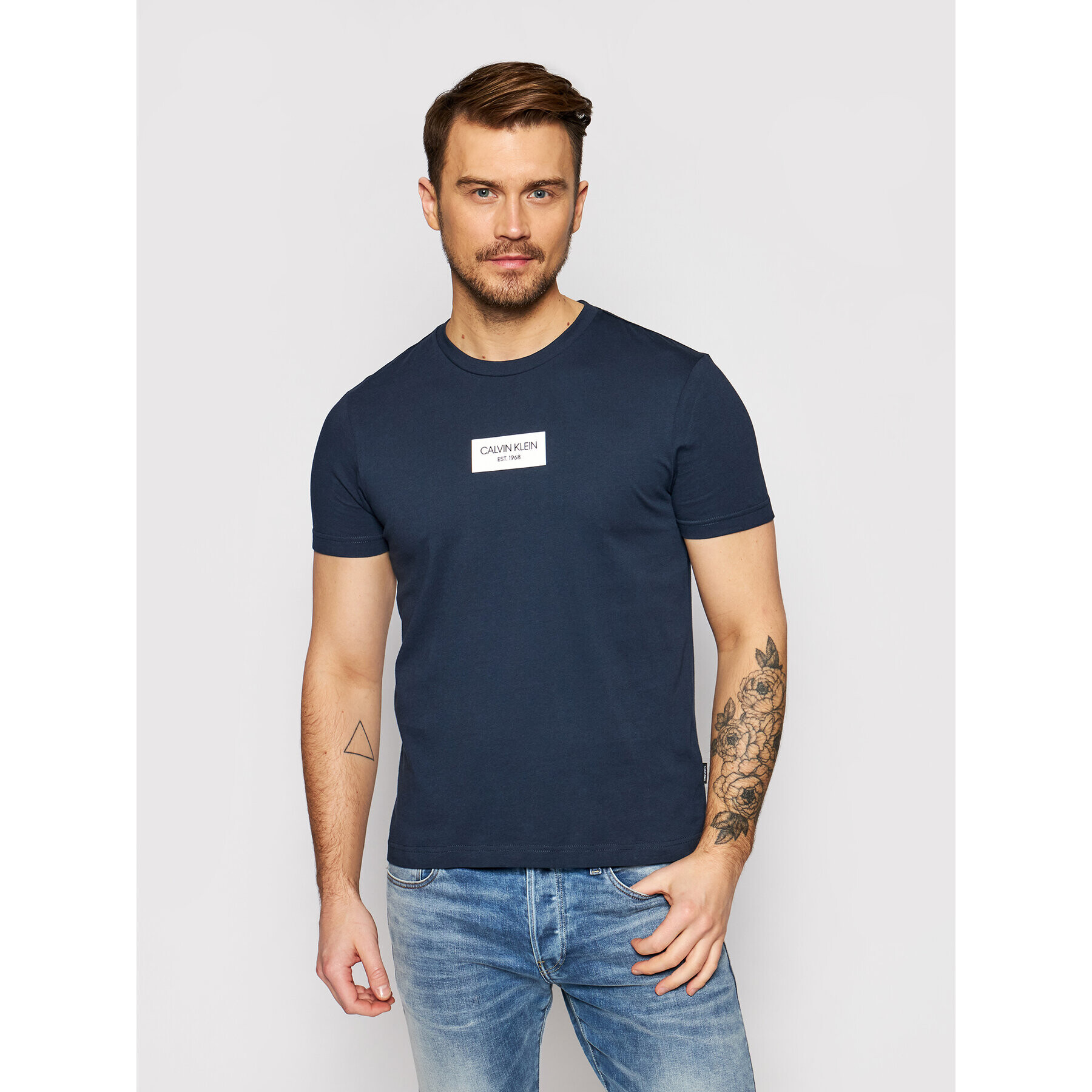 Calvin Klein Тишърт K10K106484 Тъмносин Regular Fit - Pepit.bg