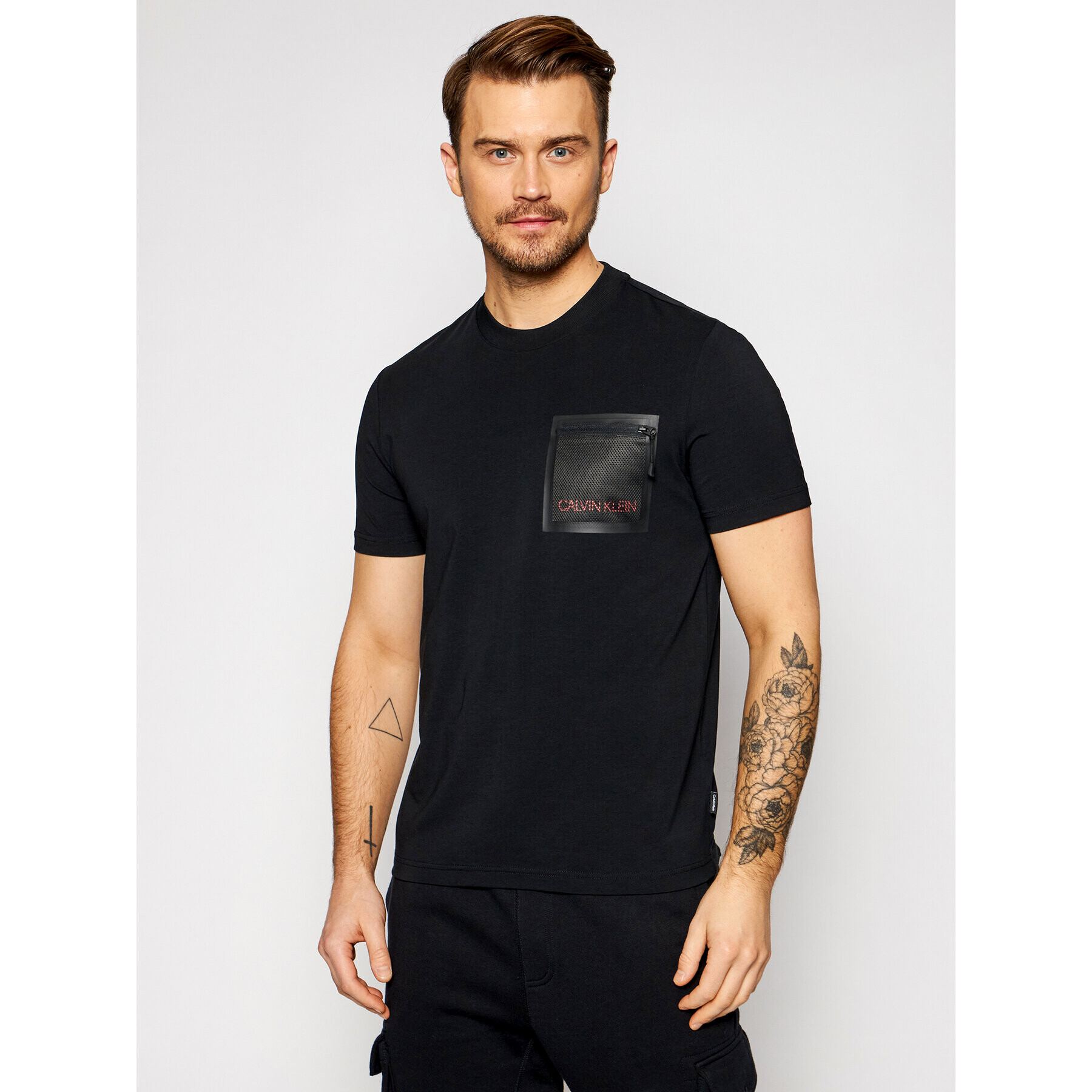 Calvin Klein Тишърт K10K106495 Черен Regular Fit - Pepit.bg