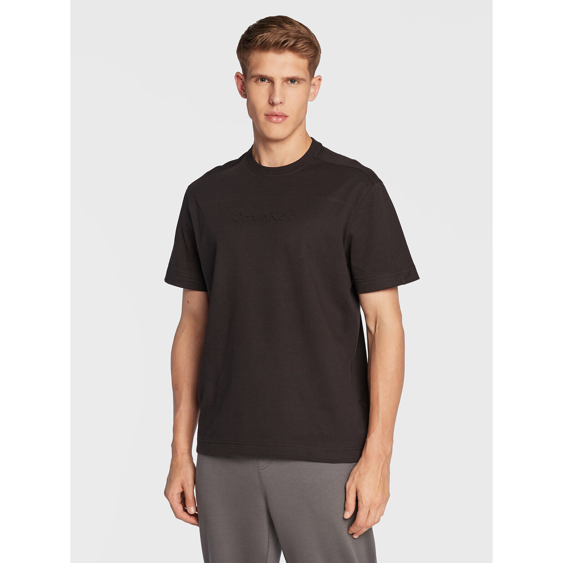 Calvin Klein Тишърт K10K109900 Черен Regular Fit - Pepit.bg