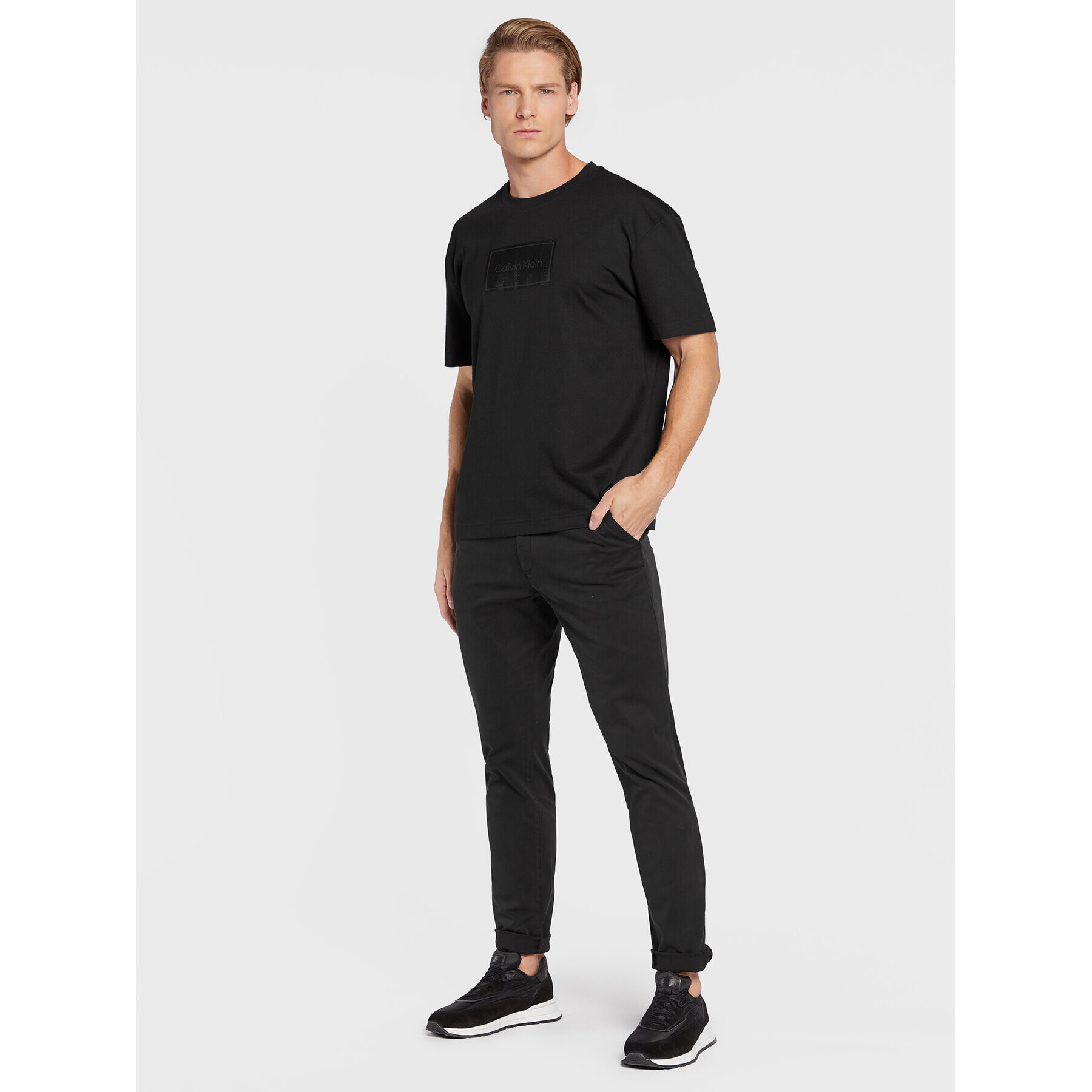 Calvin Klein Тишърт K10K110115 Черен Regular Fit - Pepit.bg