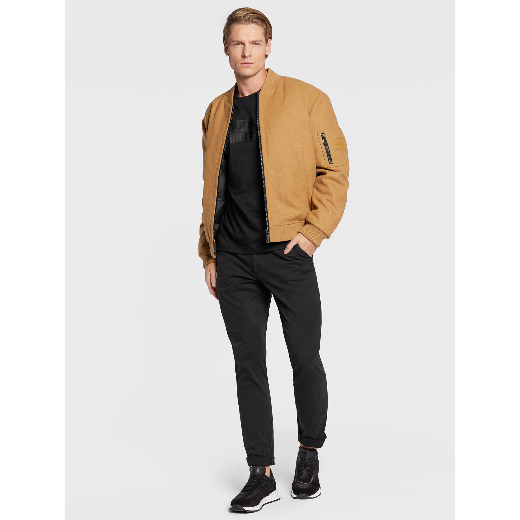 Calvin Klein Тишърт K10K110115 Черен Regular Fit - Pepit.bg