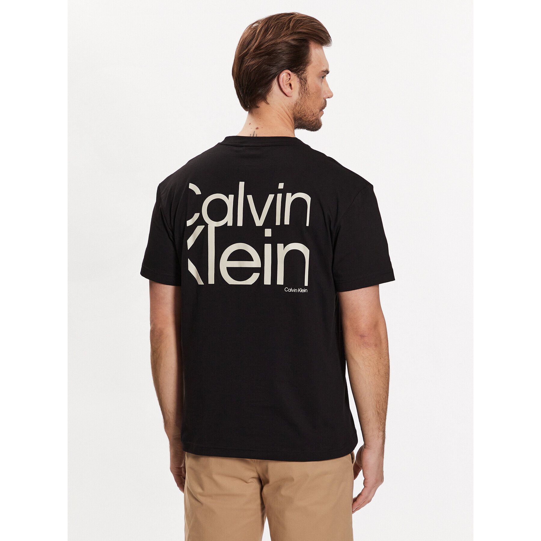 Calvin Klein Тишърт K10K111124 Черен Regular Fit - Pepit.bg