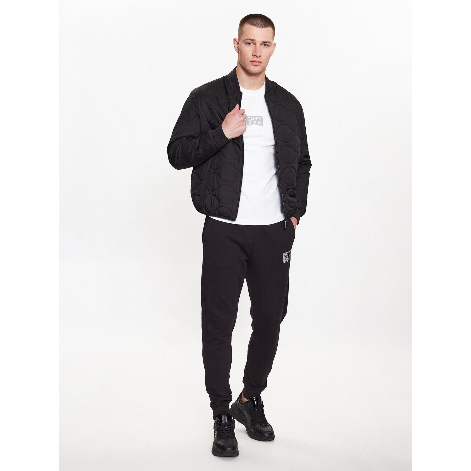 Calvin Klein Тишърт K10K111528 Бял Regular Fit - Pepit.bg