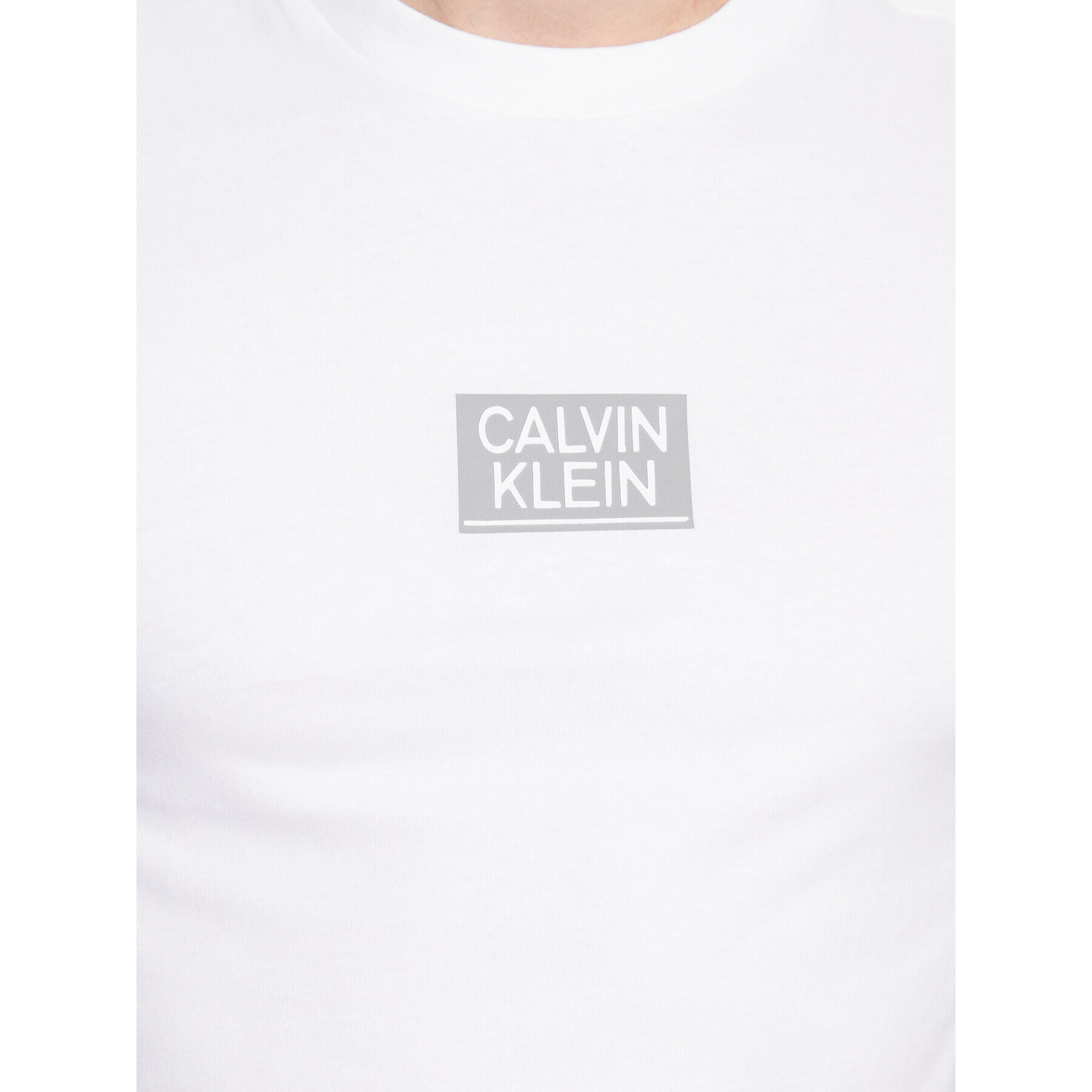 Calvin Klein Тишърт K10K111528 Бял Regular Fit - Pepit.bg