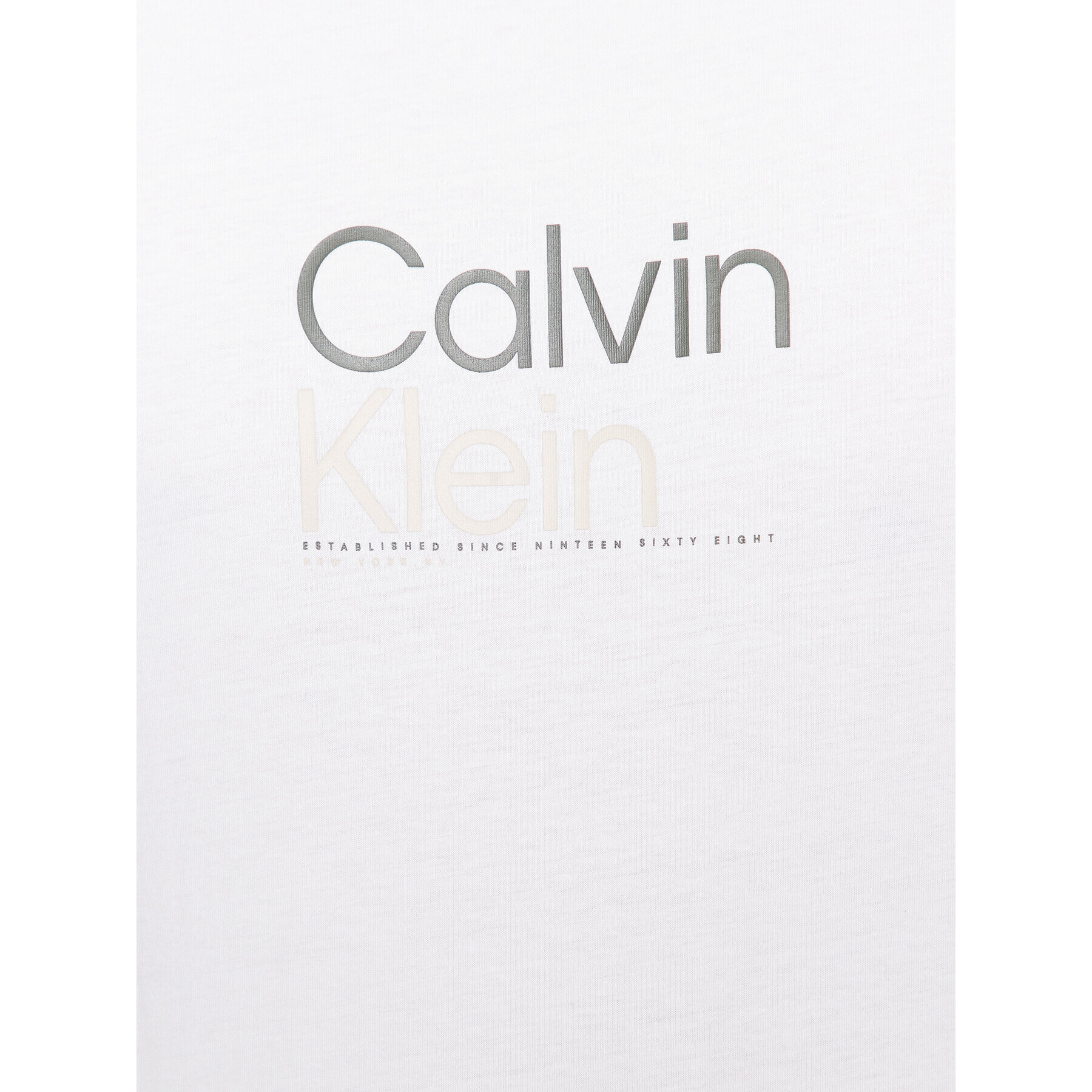 Calvin Klein Тишърт K10K111841 Бял Regular Fit - Pepit.bg