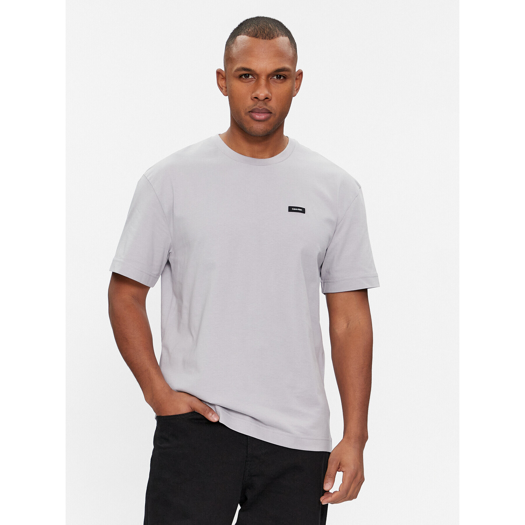 Calvin Klein Тишърт K10K112749 Сив Comfort Fit - Pepit.bg
