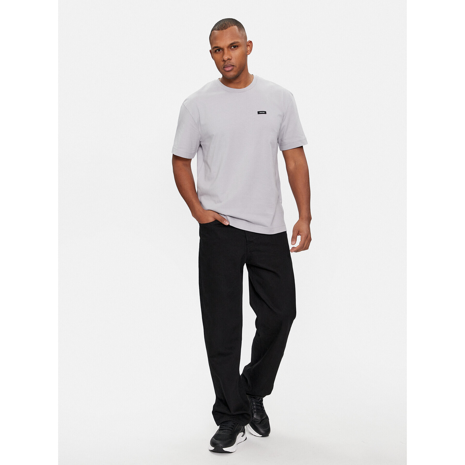 Calvin Klein Тишърт K10K112749 Сив Comfort Fit - Pepit.bg