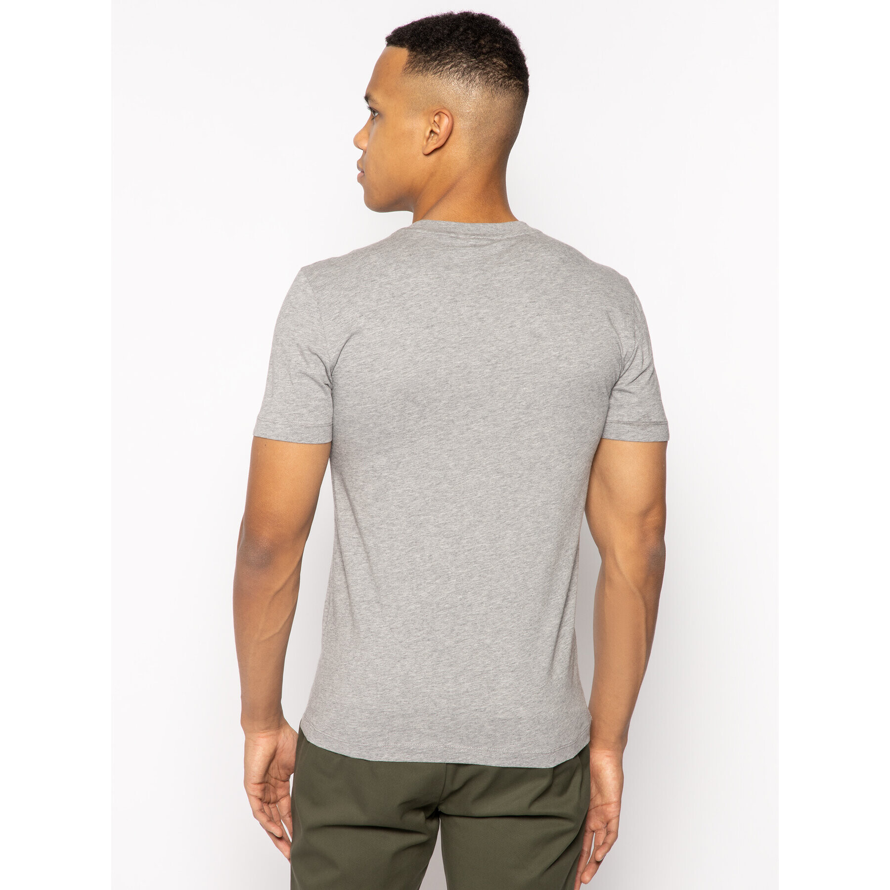 Calvin Klein Тишърт Logo Embroidery K10K104061 Сив Regular Fit - Pepit.bg