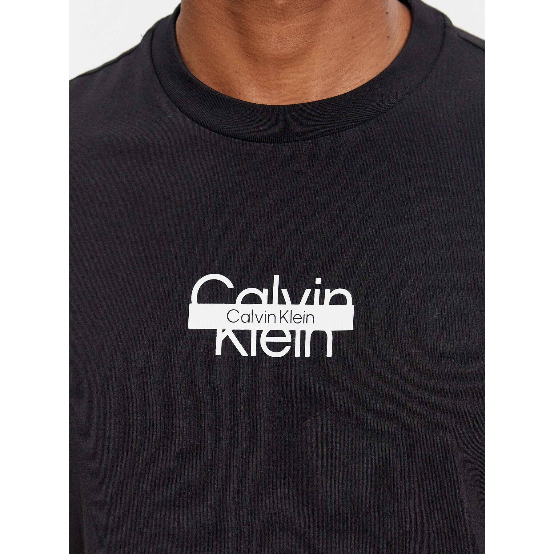 Calvin Klein Тишърт Logo K10K112395 Черен Regular Fit - Pepit.bg