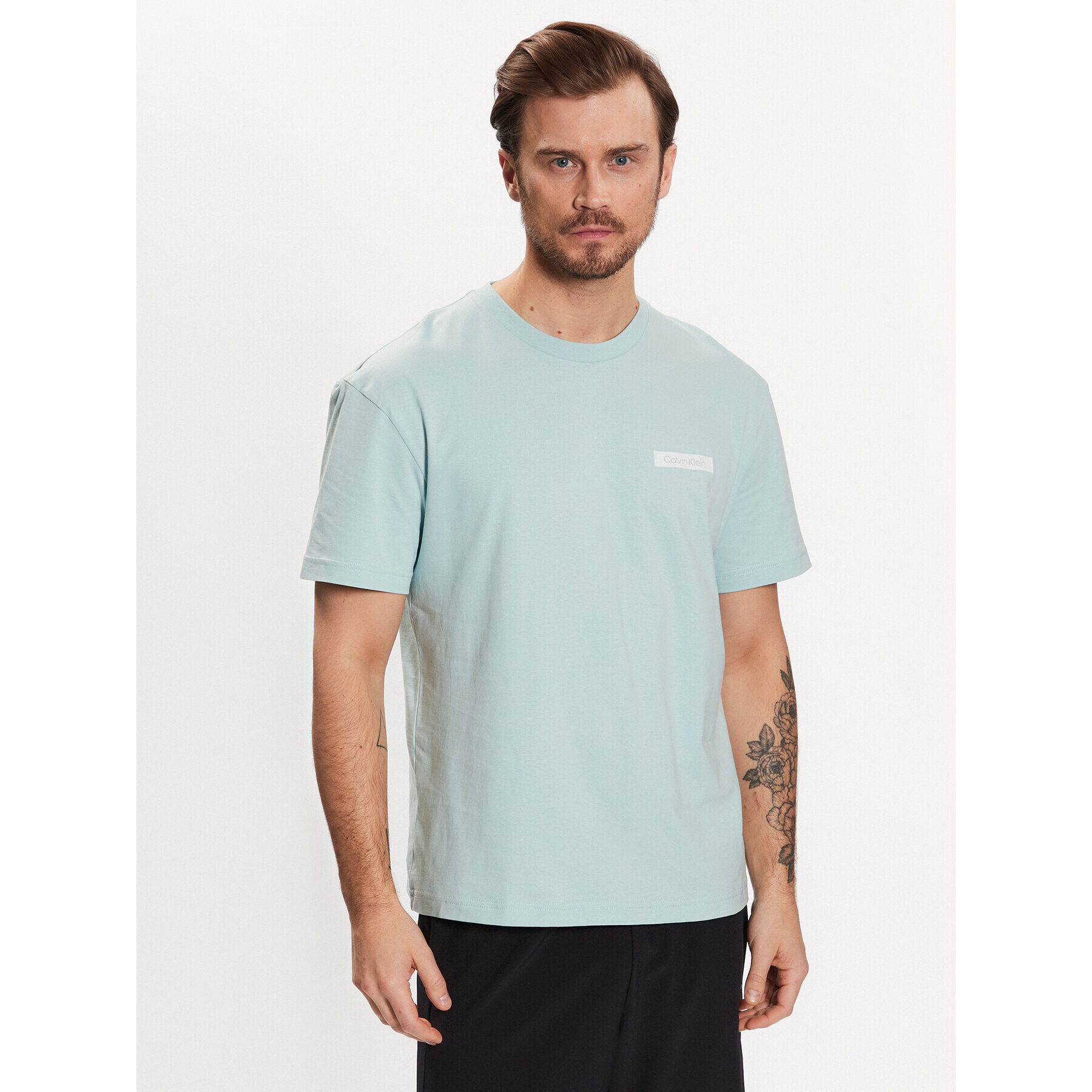 Calvin Klein Тишърт Matte Back K10K111124 Зелен Relaxed Fit - Pepit.bg