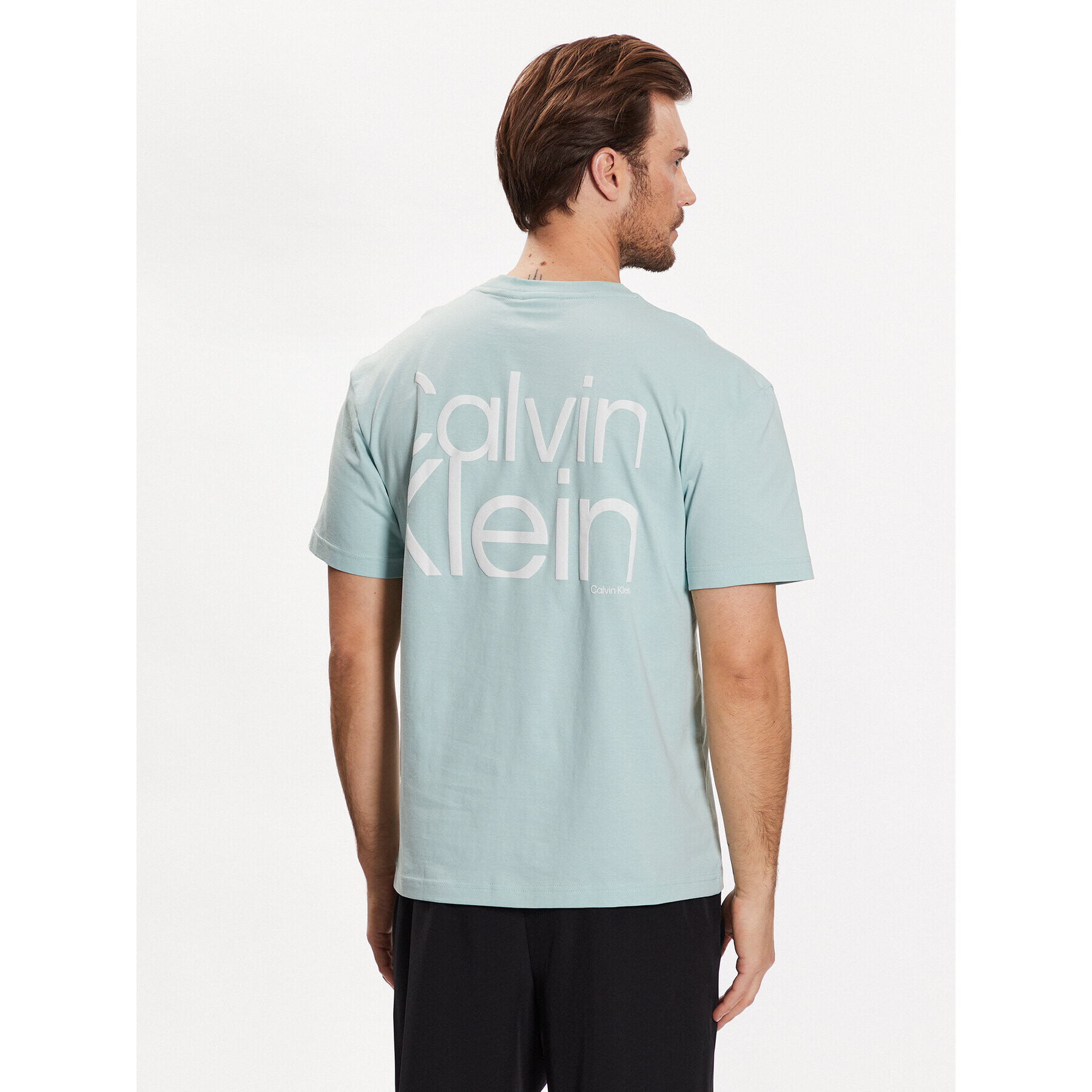 Calvin Klein Тишърт Matte Back K10K111124 Зелен Relaxed Fit - Pepit.bg