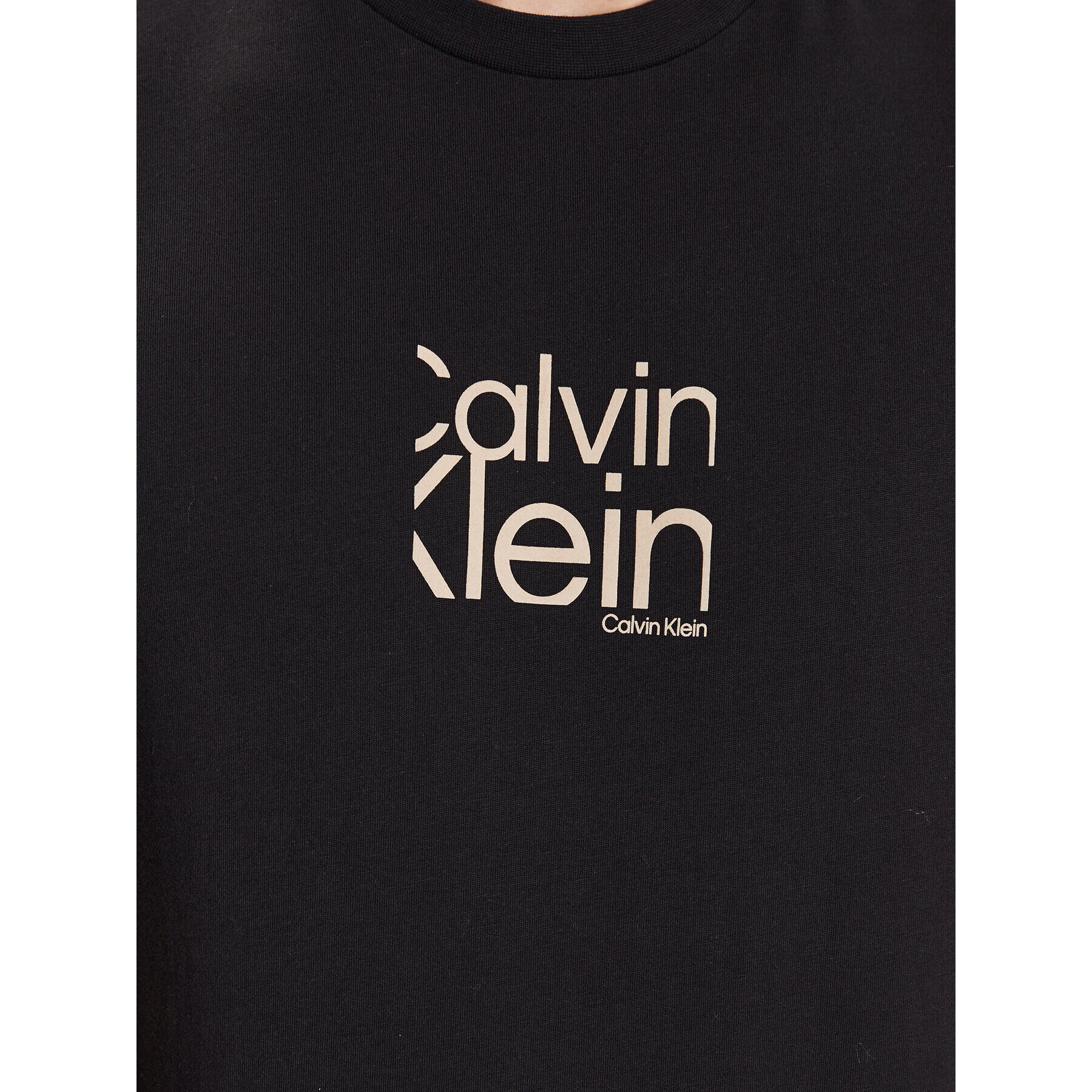 Calvin Klein Тишърт Mattie Front Logo T-Shirt K10K111122 Черен Regular Fit - Pepit.bg