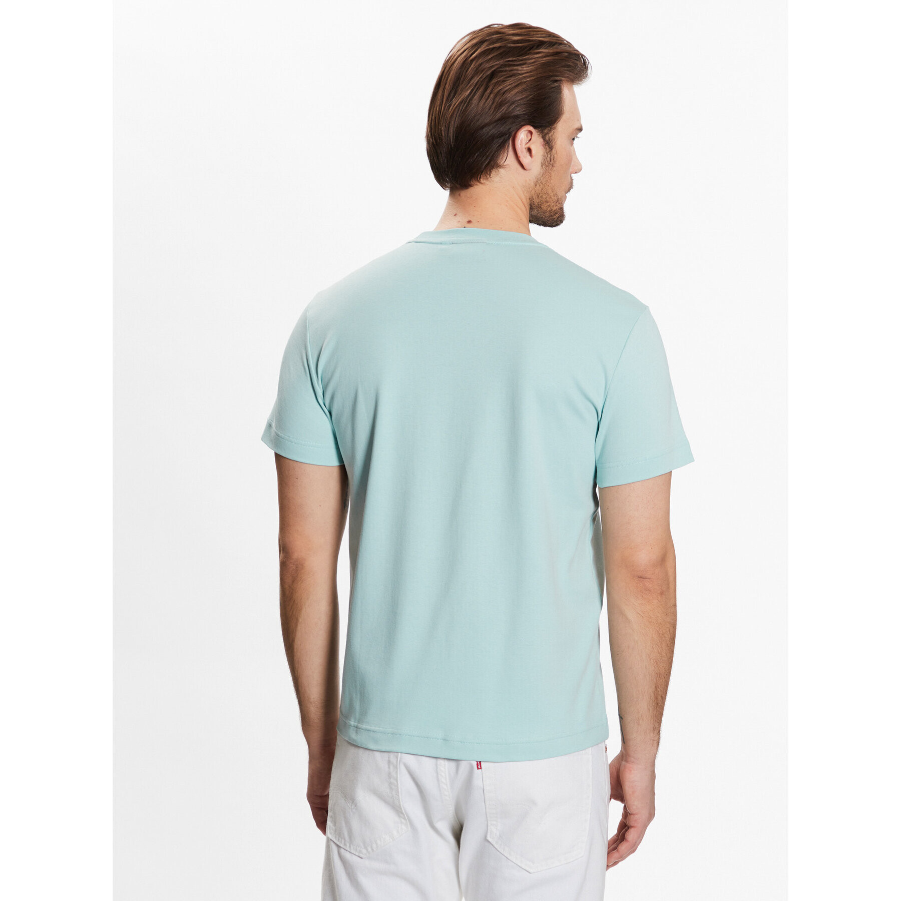 Calvin Klein Тишърт Micro Logo Interlock T-Shirt K10K109894 Син Regular Fit - Pepit.bg